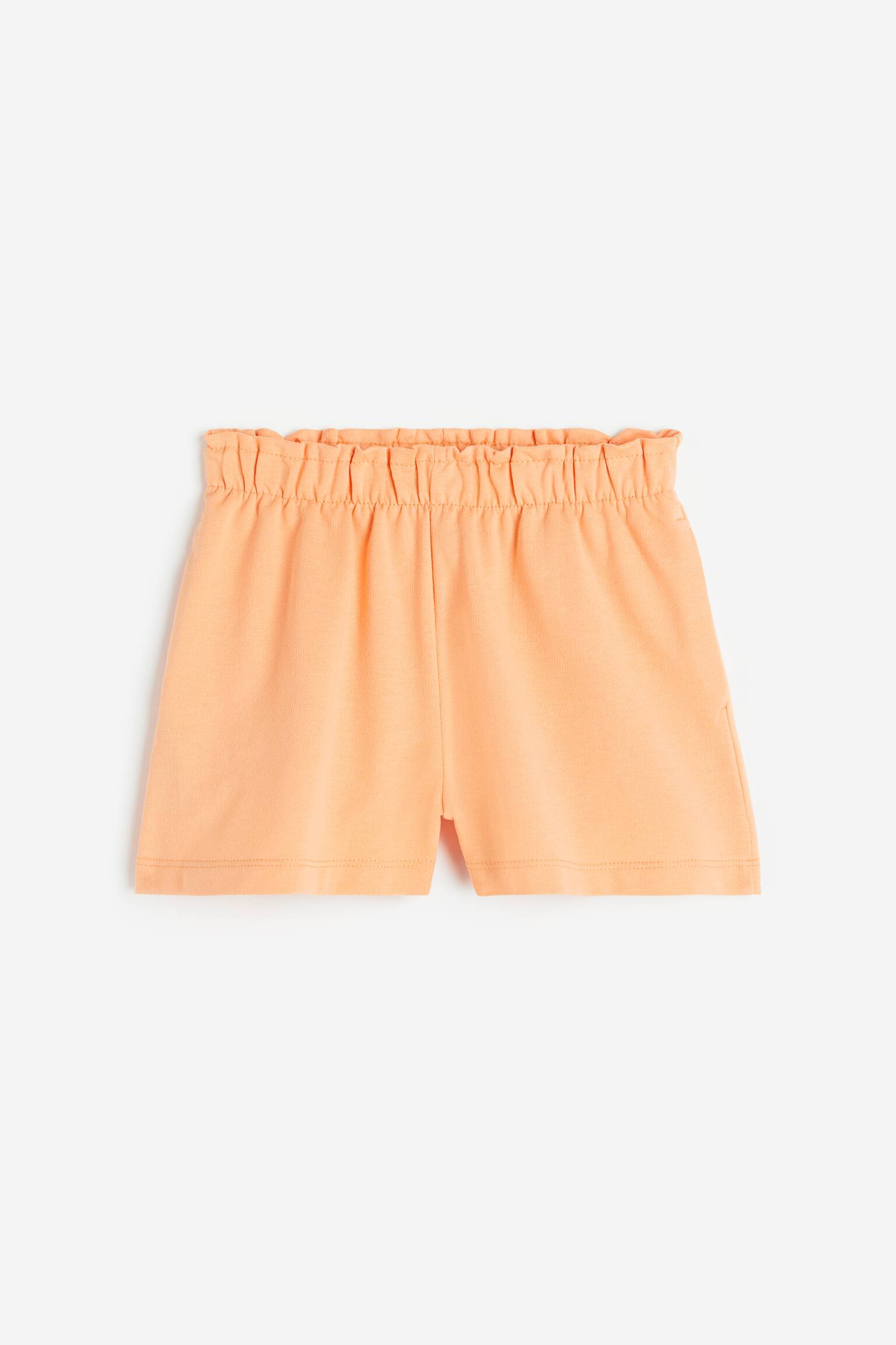 Paper bag sweatshorts - Apricot/Light pink/Black - 1