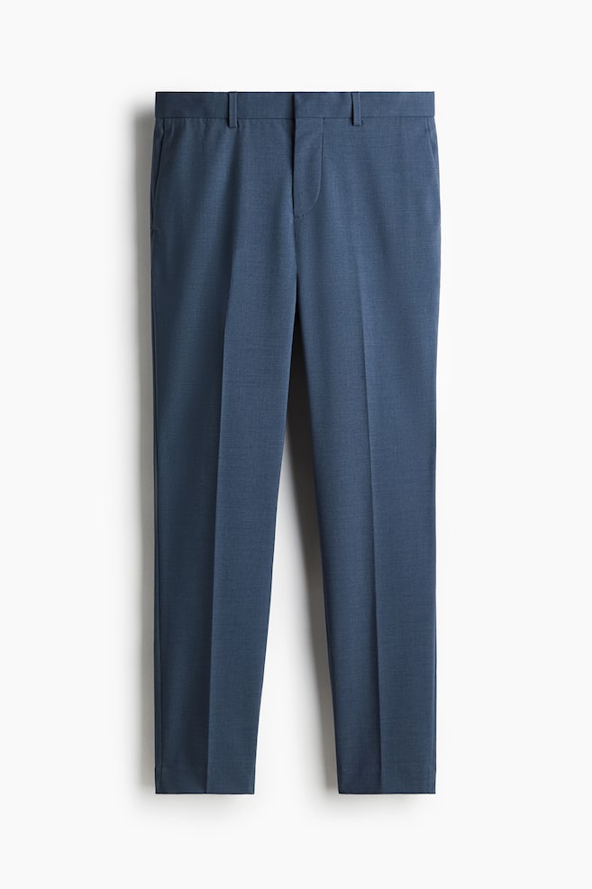 Slim Fit Suit Pants - Dark blue/Dark gray melange - 1