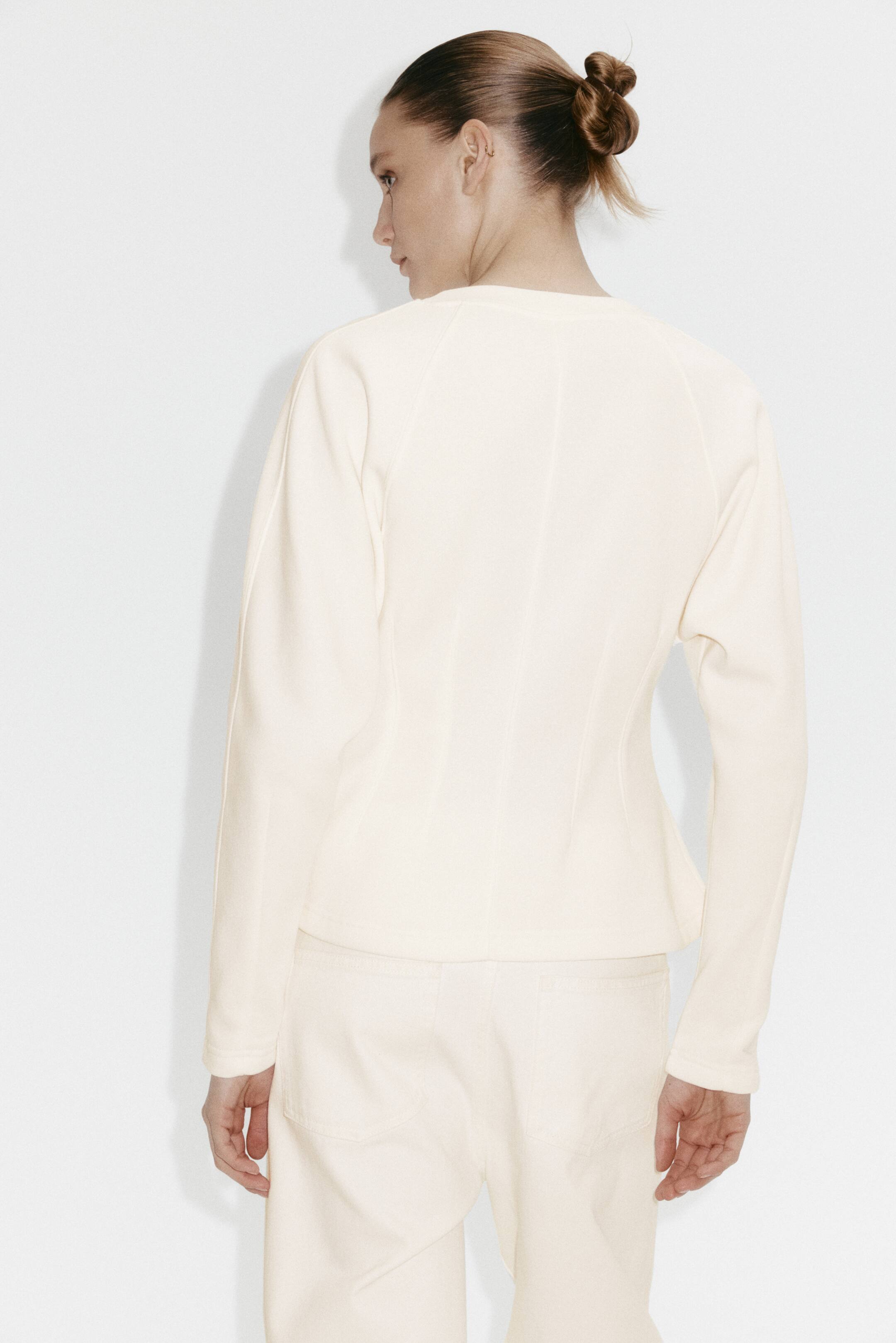 Ampliar la imagen: Sudadera con cintura ajustada - Crema - Ladies | H&M MX 3