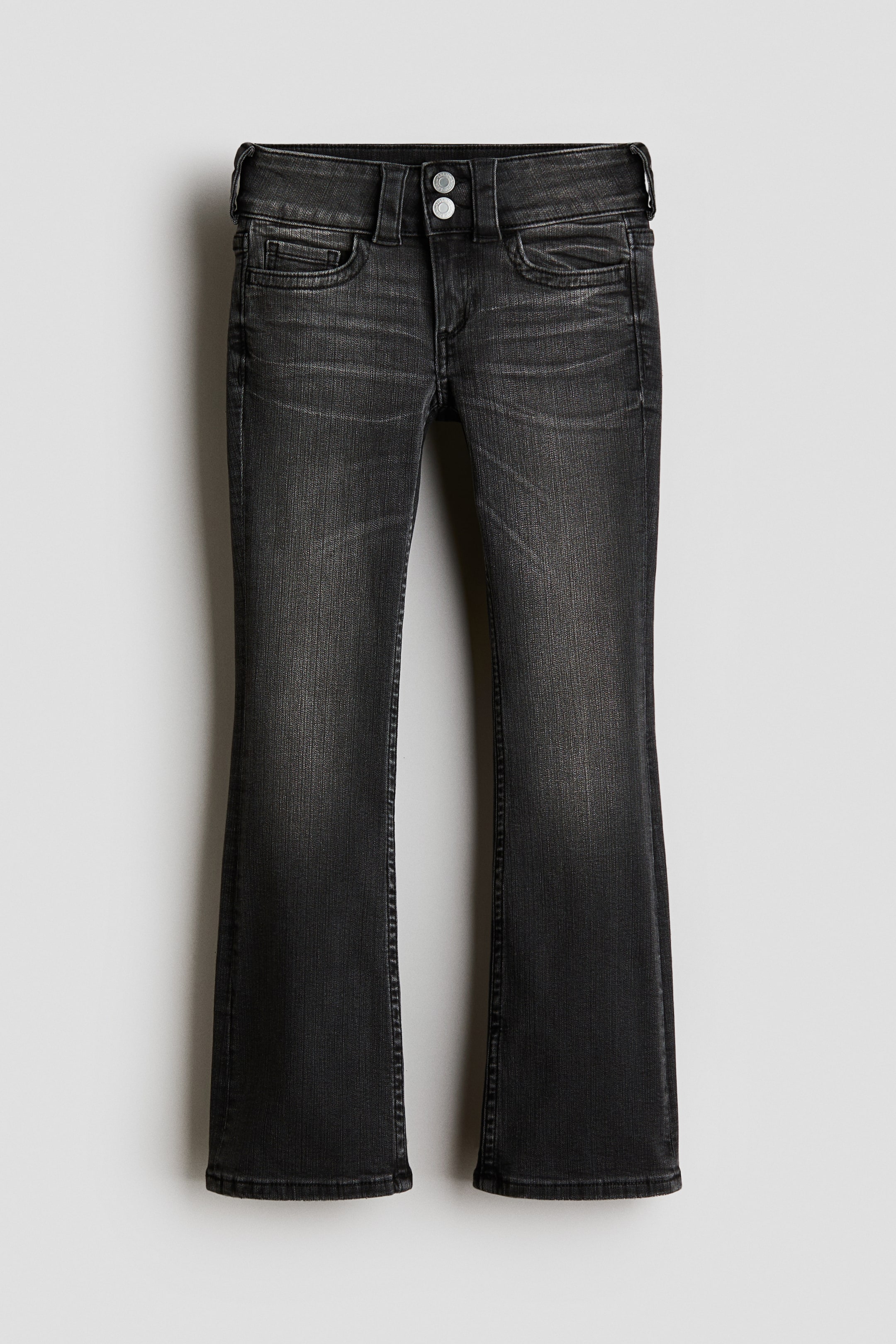 Grösseres Bild ansehen: Bootcut Leg Low Jeans - Ausgewaschenes Denimschwarz - KINDER | H&M CH 1