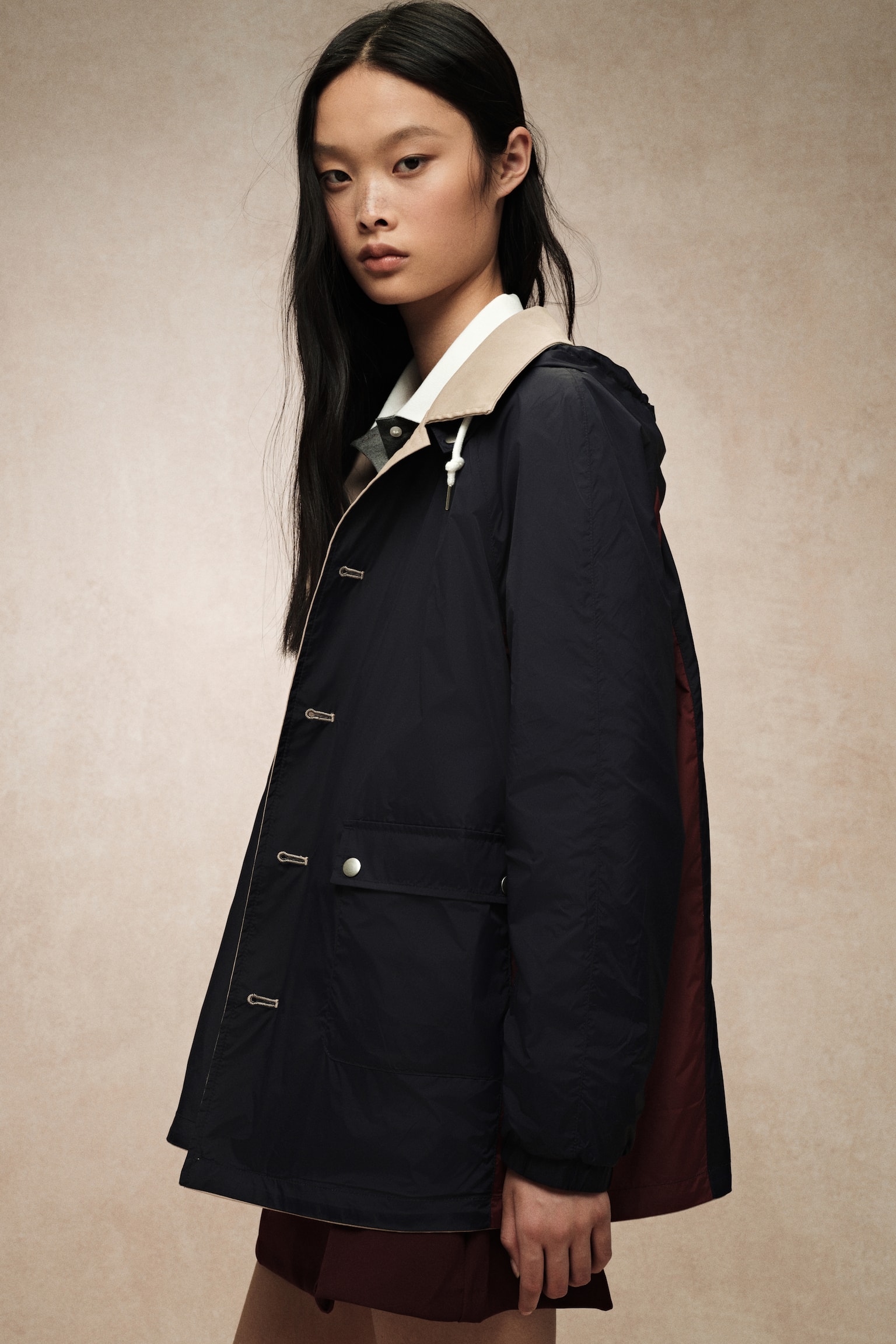 リバーシブルジャケット - ベージュ／ネイビーブルー - 7