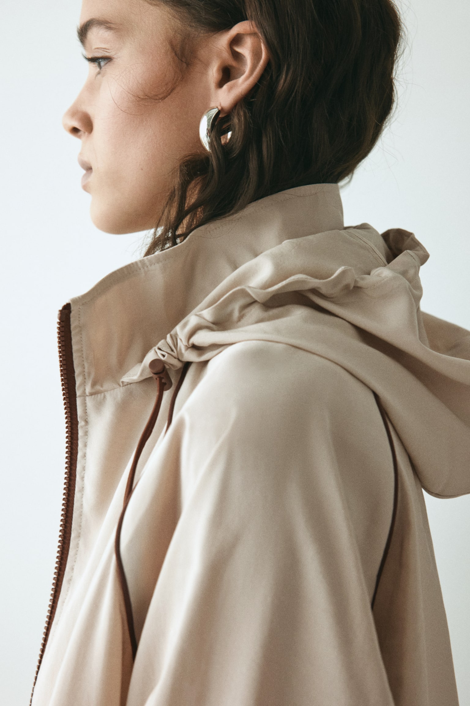 Oversized windbreaker - Light beige - 6