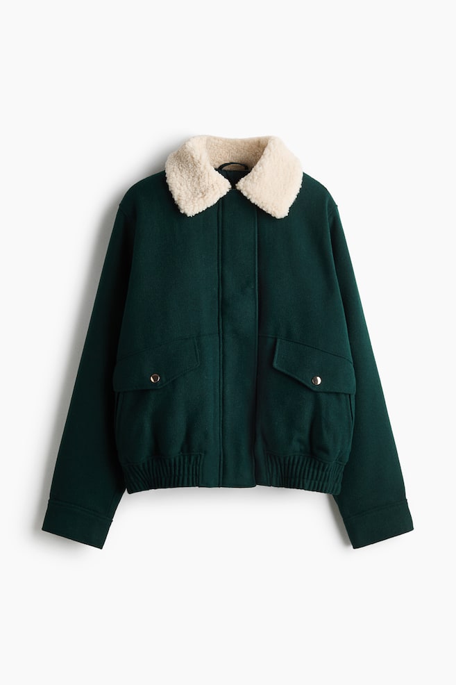 Padded jacket - Dark green/Dark beige - 1