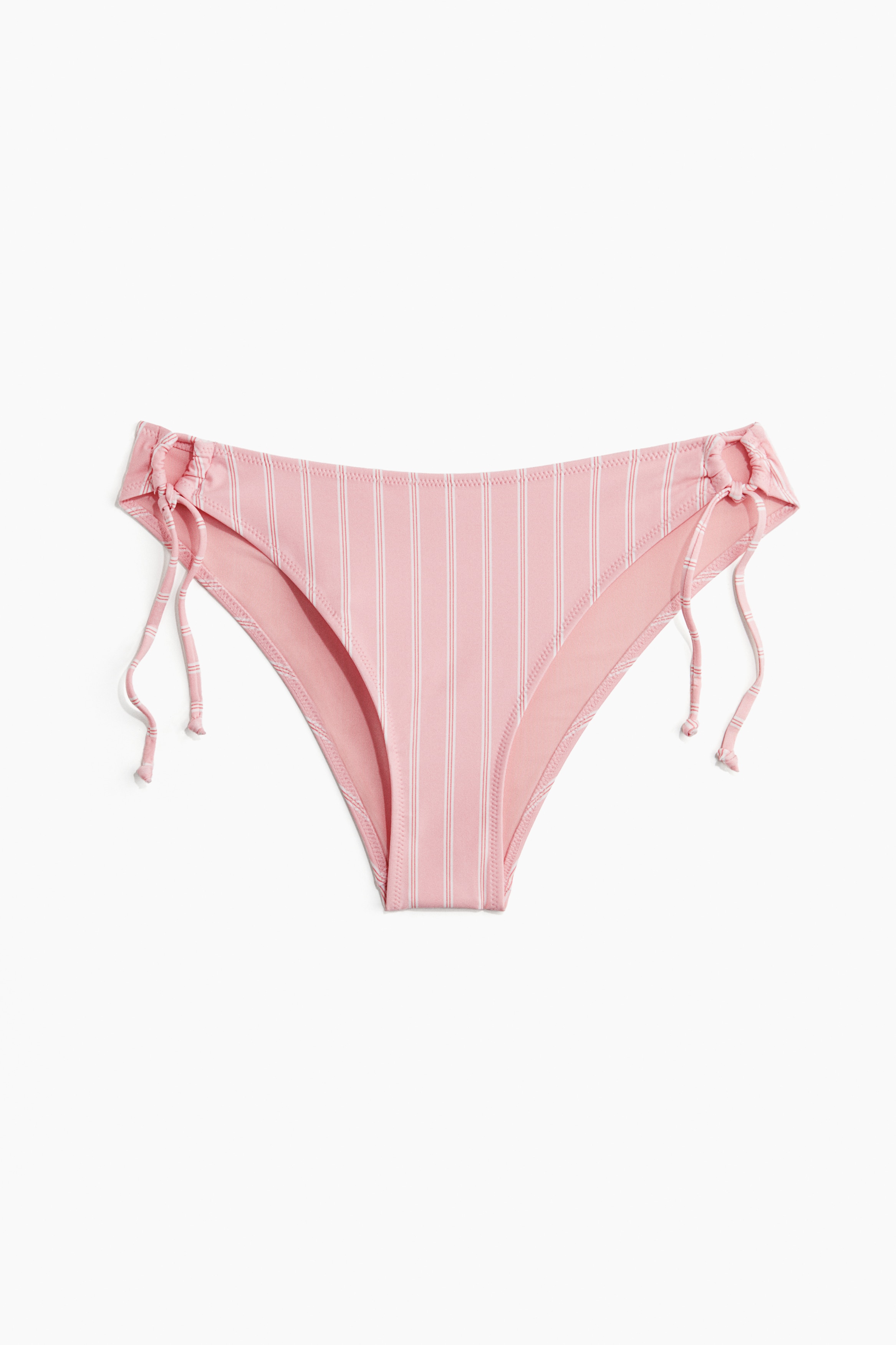 Tie Cheeky Bikini Bottoms - Light pink/striped/White/blue striped/White/White/red striped