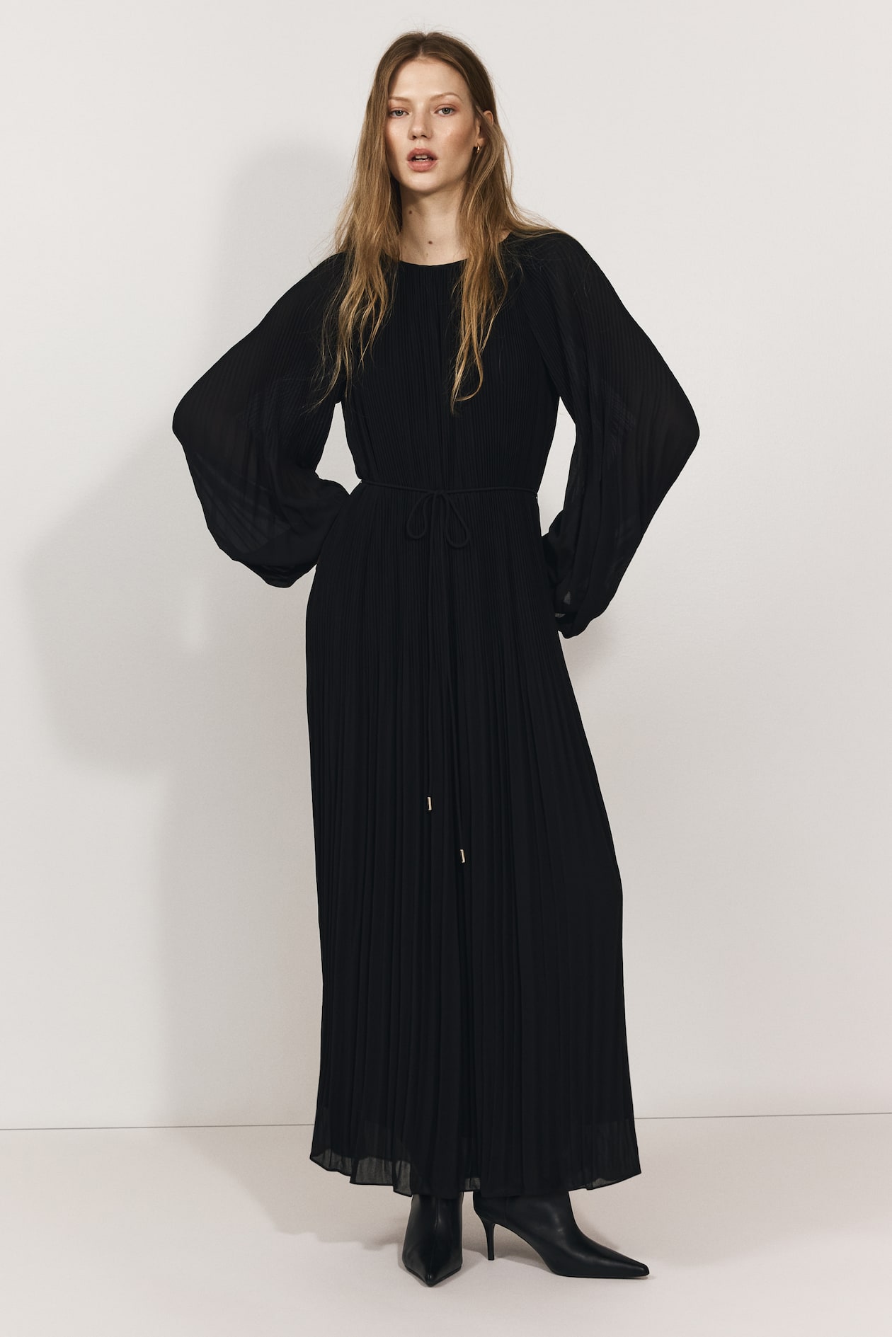 Long Plisse Dress