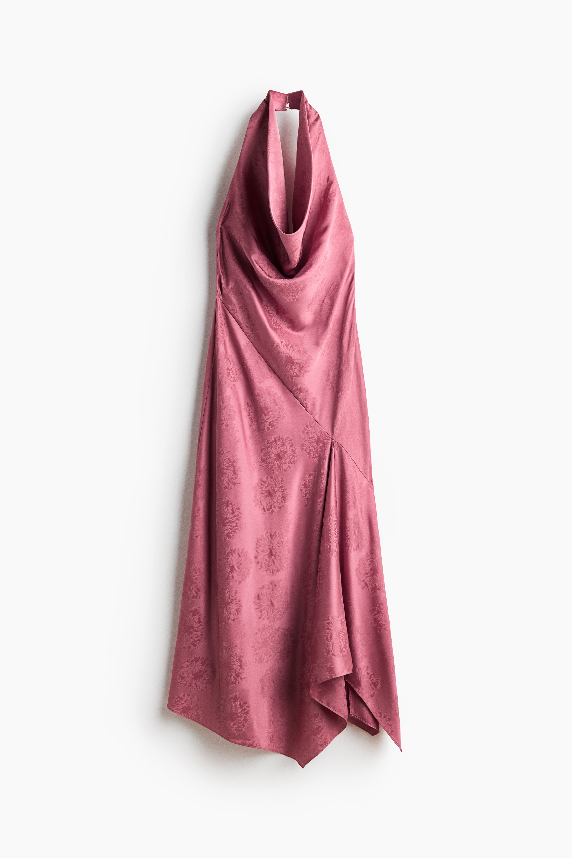 Halterneck satin dress
