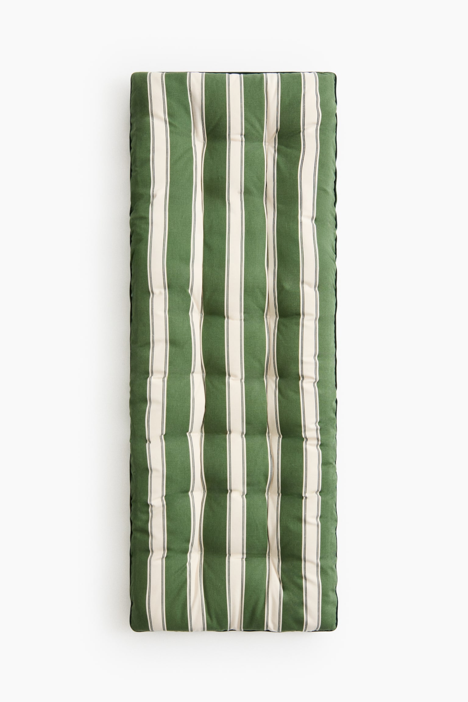 Large outdoor seat cushion - Green/Striped/Light beige/Terracotta/Striped - 1