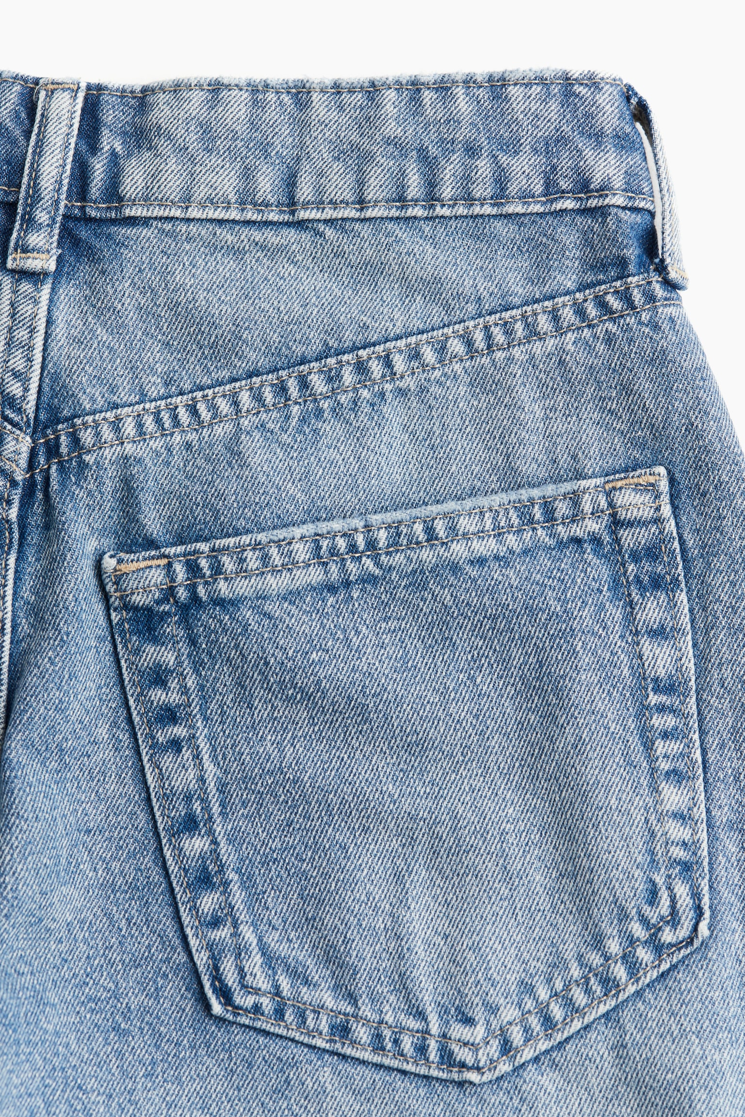 Jeansshorts med hög midja - Ljus denimblå/Denimblå/Svart/Denimgrå/Denimblå/Blek denimblå/Vit/Blek denimblå/Denimblå - 4