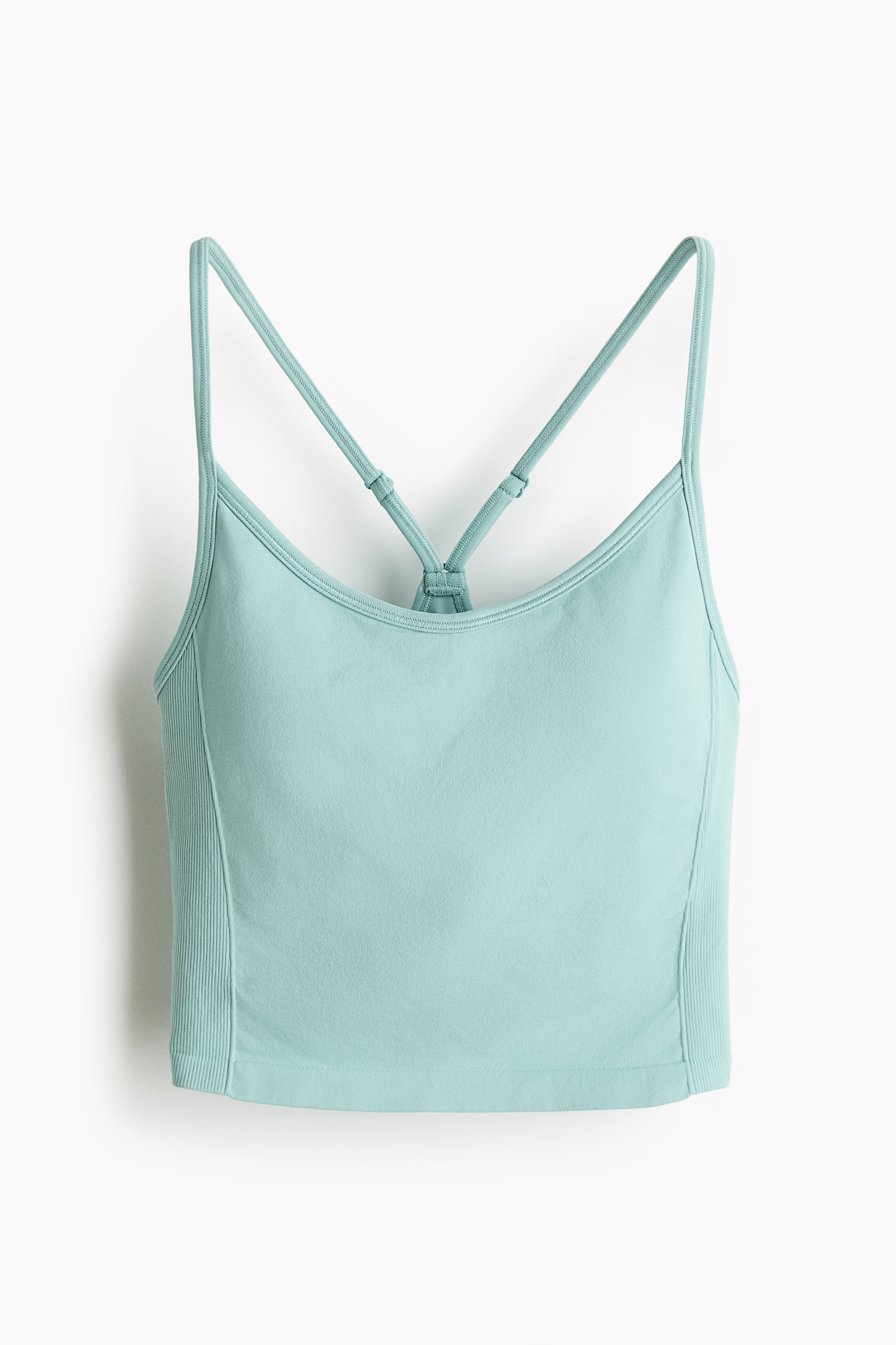 H & M - Seamless Sporttop mit DryMove - Türkis - Sportswear