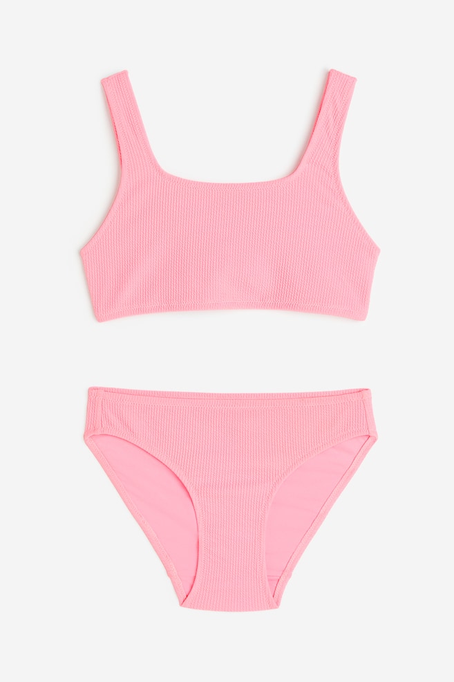 Textured bikini - Light pink/Orange/Neon green - 1