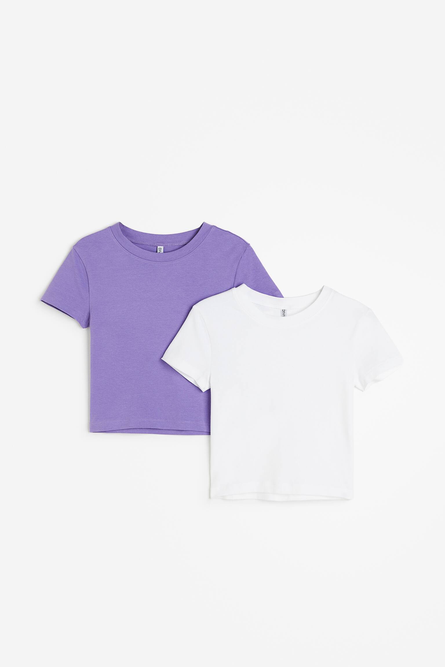 Bộ 2 áo thun lửng - Màu tím/Trắng - 1