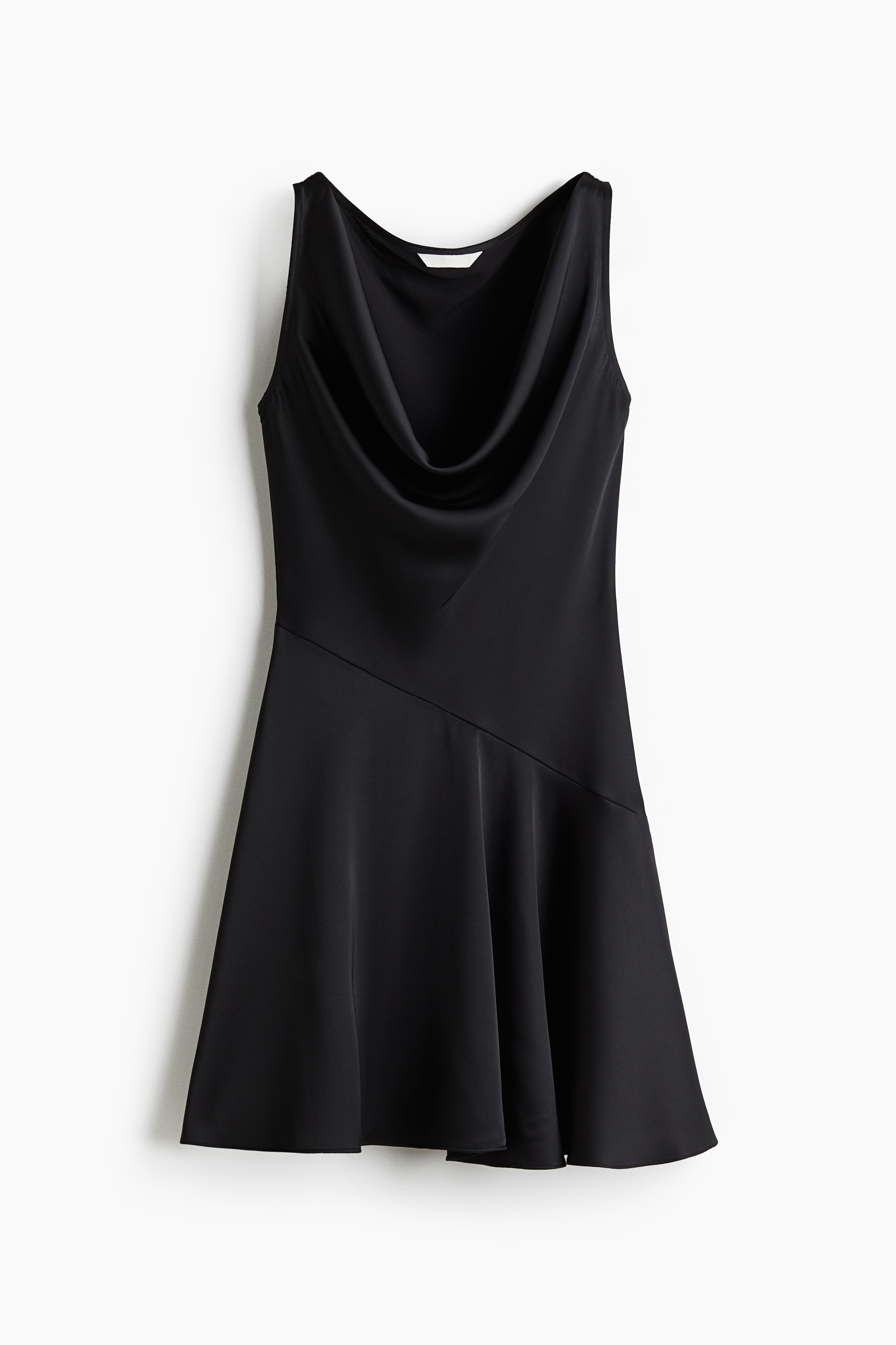 Degaje Yaka Elbise - Siyah/Tozlu kırmızı/Açık bej/Leopar desenli