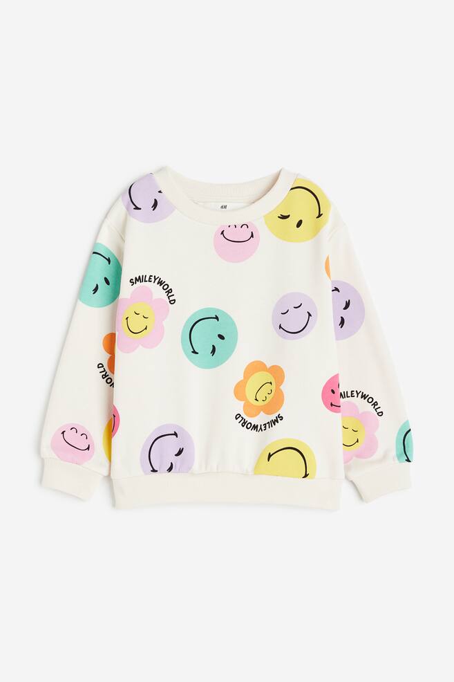 Printed sweatshirt - White/SmileyWorld®/Light beige/Minnie Mouse/Mint green/The Little Mermaid/Beige/Hello Kitty/dc/dc - 2