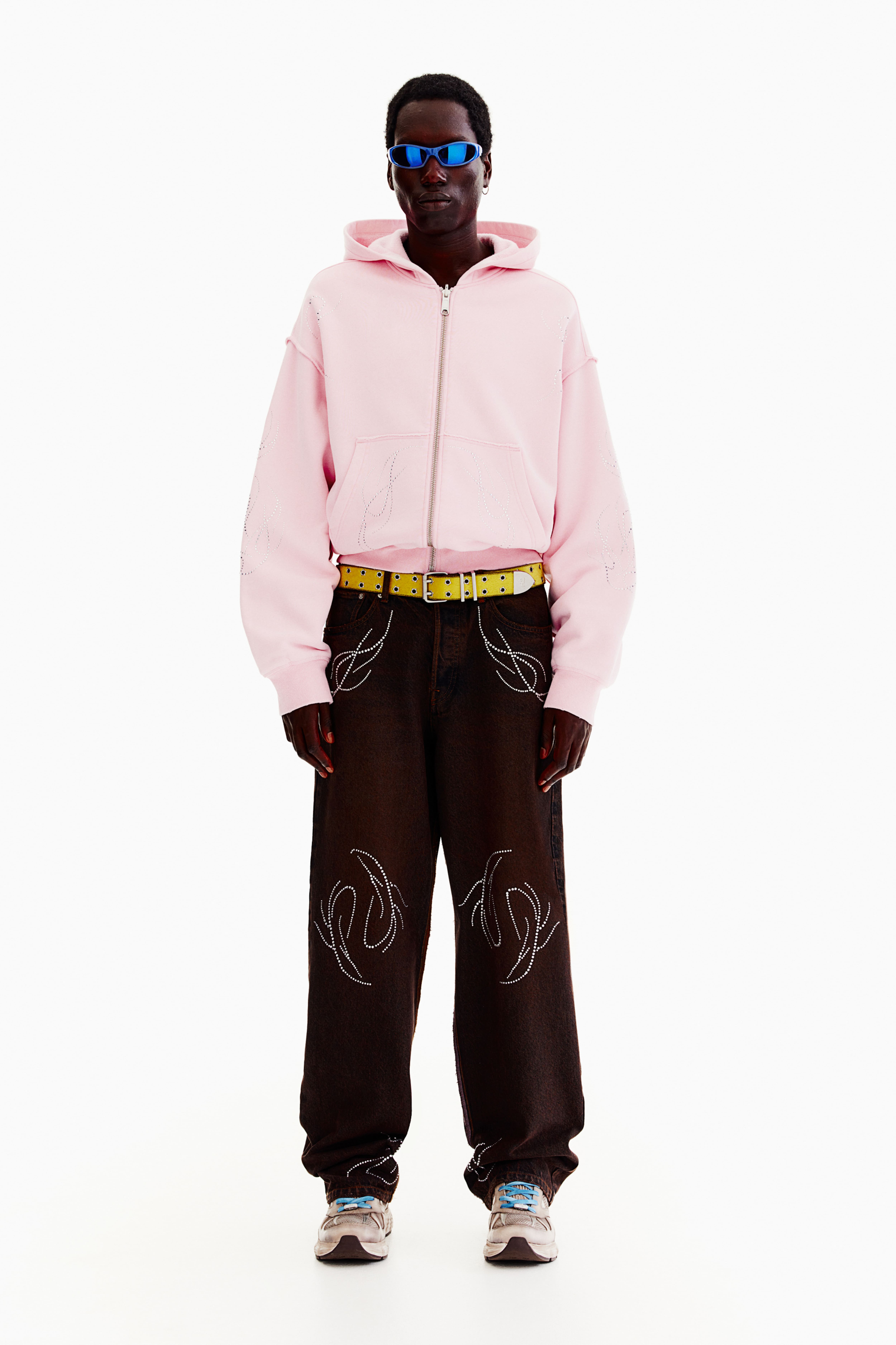 H&m pink sweatshirt shops mens