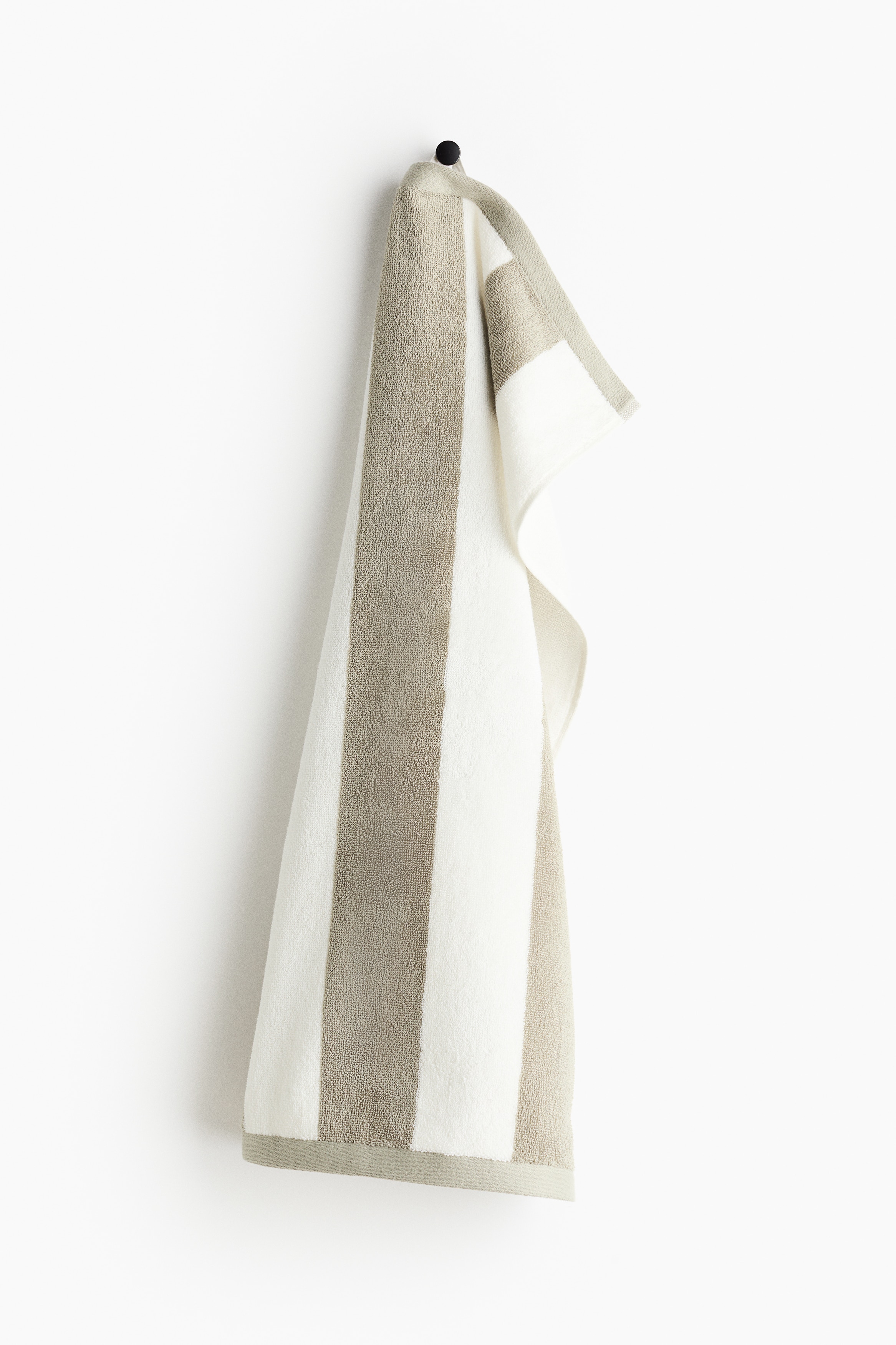 Serviette rayée - Vert sauge/rayures blanches/Vert foncé/rayures blanches/Marron/rayé/Bleu ancien clair/rayé/Noir/rayé/Marine/rayé/Vieux rose/rayé/Gris/rayé/Beige/rayé/Rose poudre/rayé