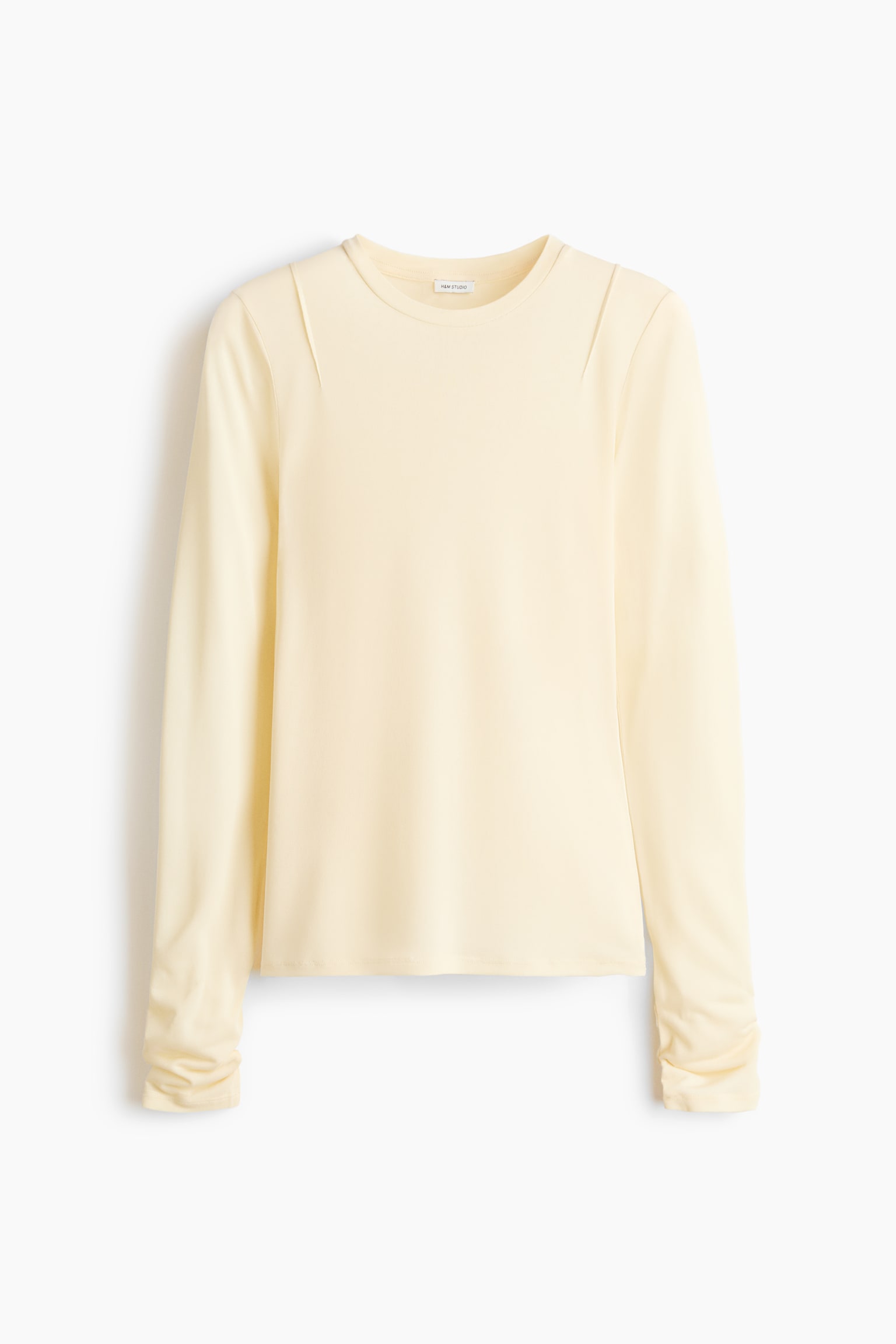 Женский топ H&M Silk-Blend Top, цвет: Светлый жёлтый — фото 1