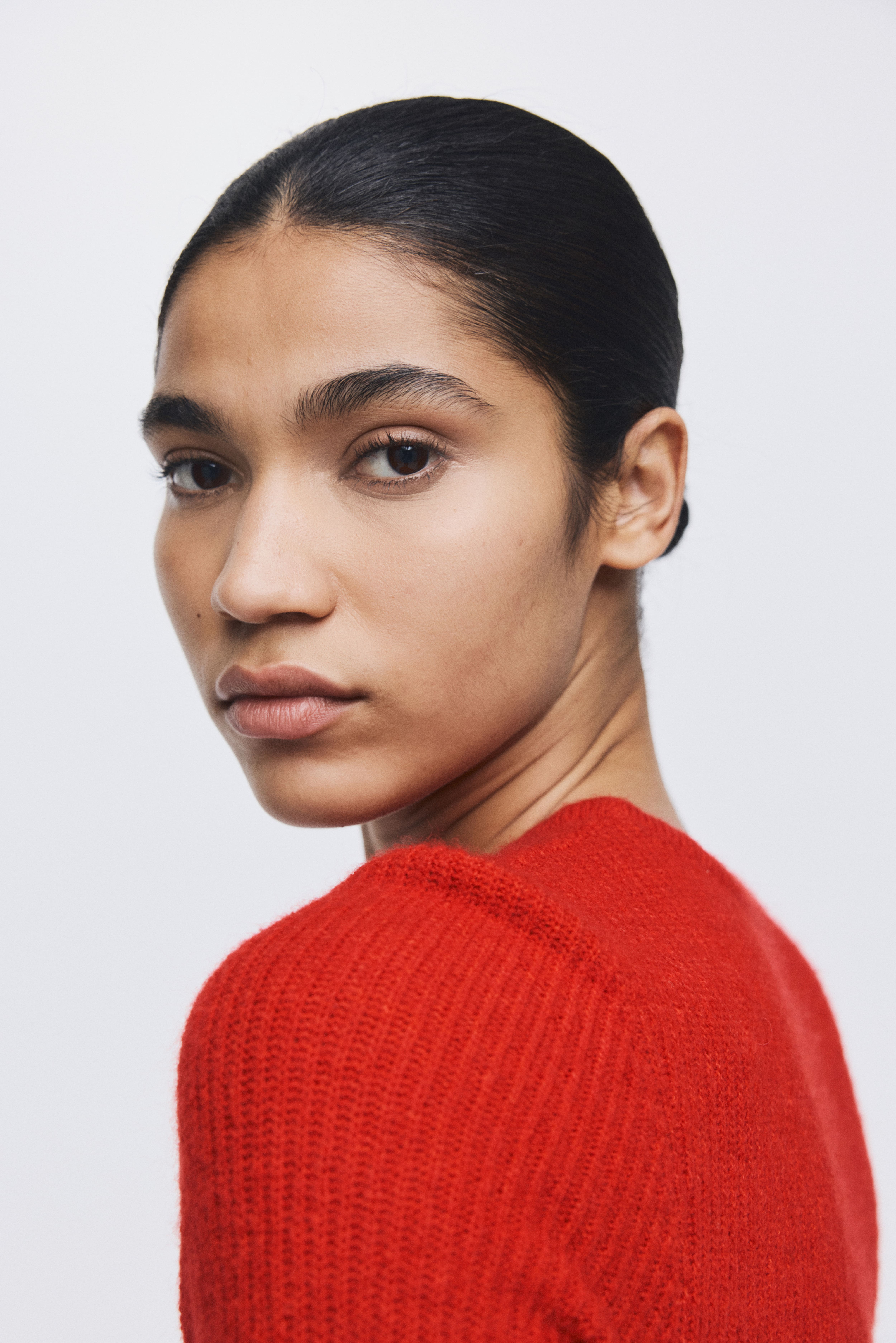 Rib-Knit Peplum Top