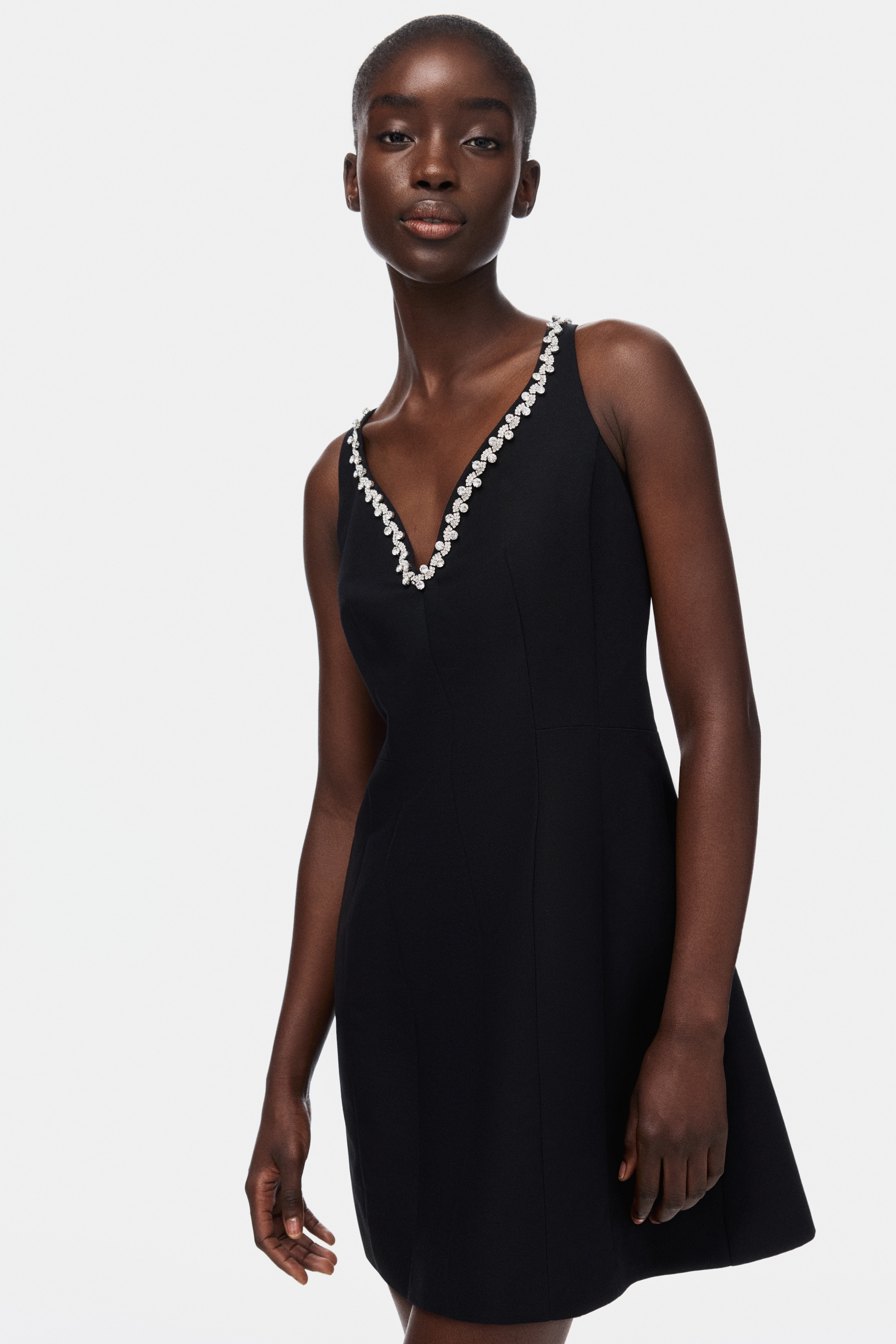 Abito con strass - Nero