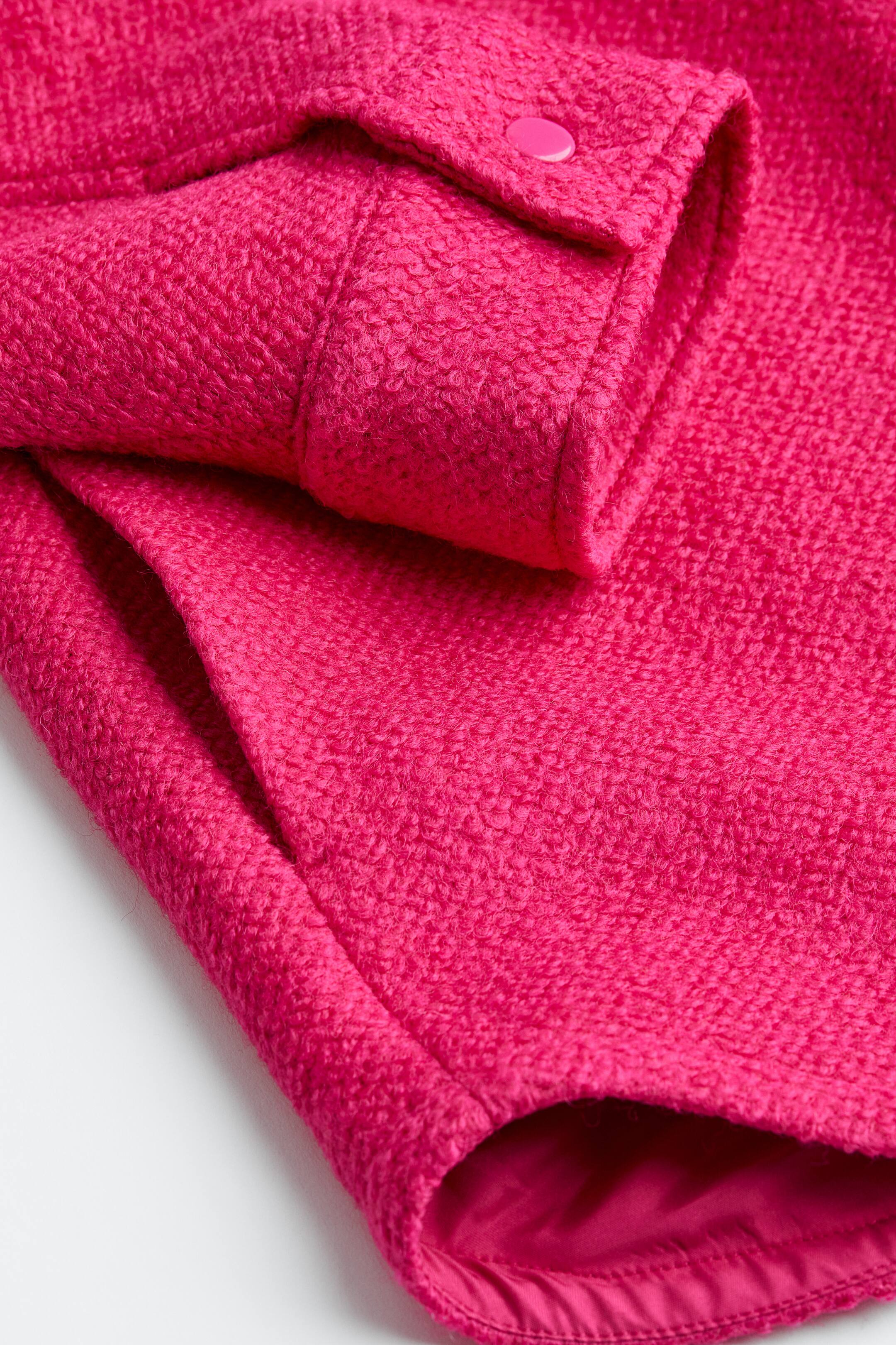 Veste-chemise en laine m?�lang?�e - Rose cerise - FEMME | H&M FR