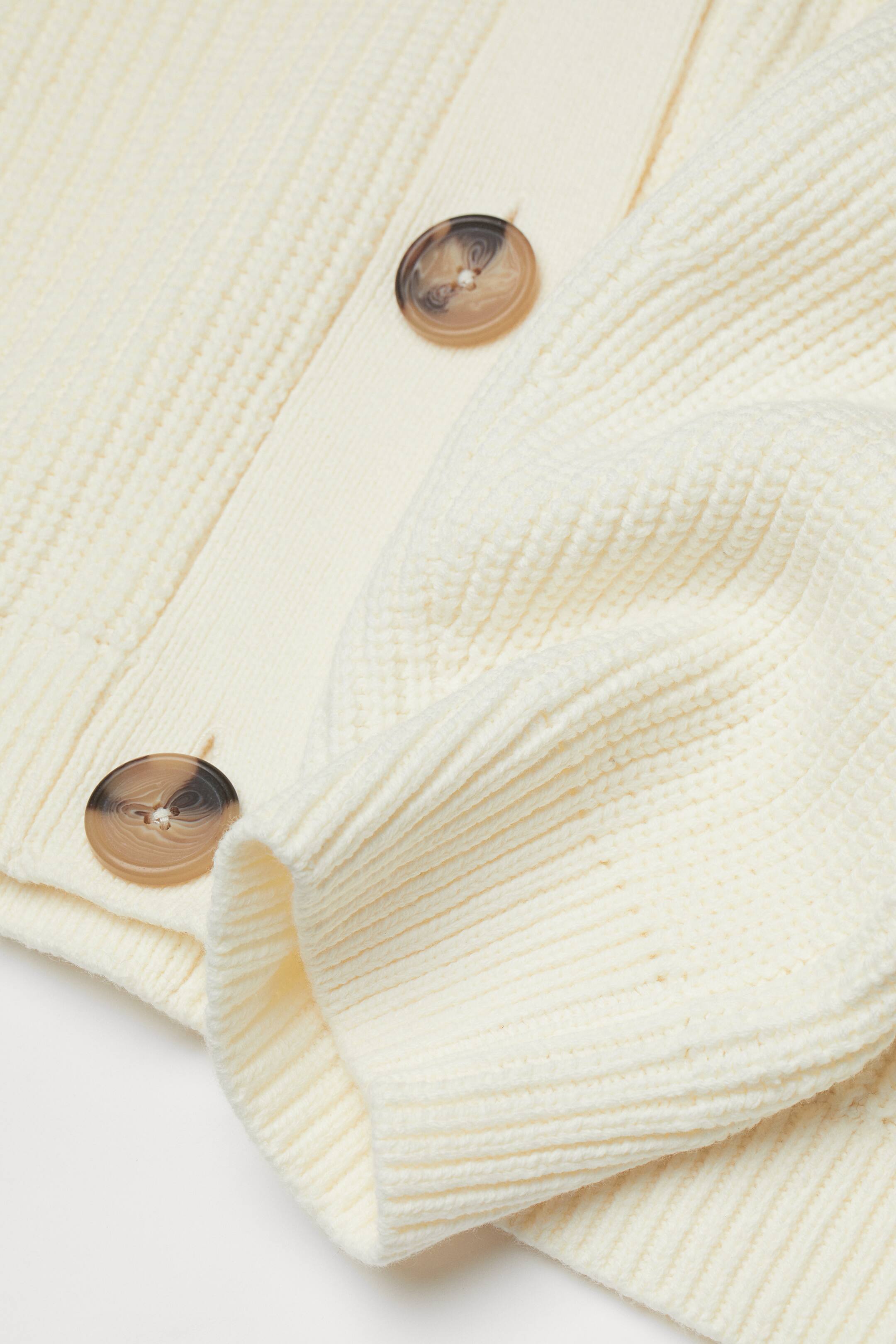 View larger image: Rib-knit cardigan - Cream - Ladies | H&M GB 2