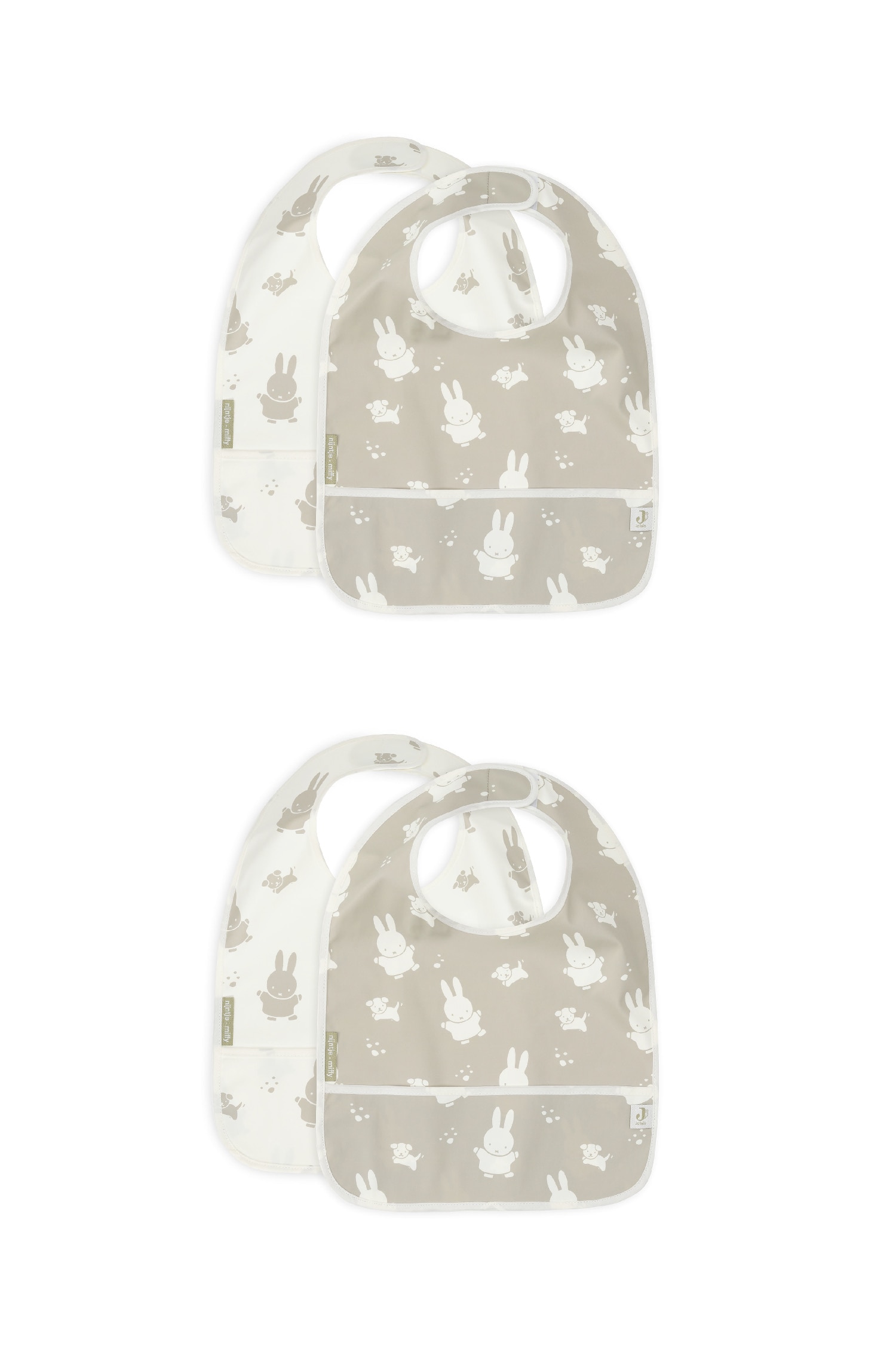 Bébé - Bavoir Imperméable - 4-pack Miffy & Snuffy/olive Vert  - H&M