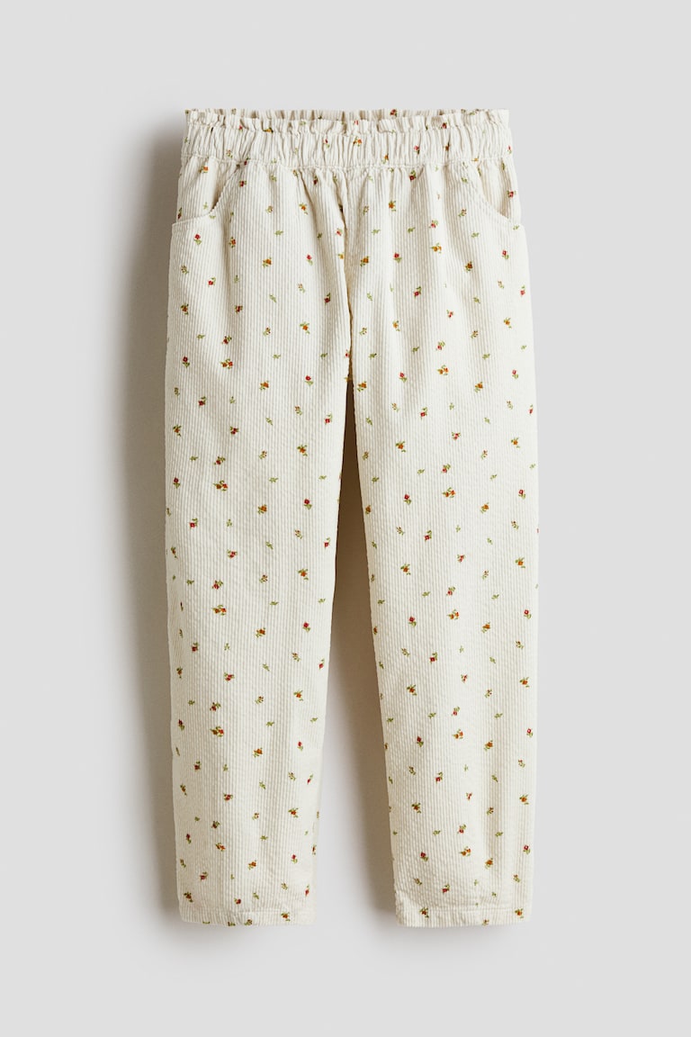 Pantalone od rebrastog pamučnog somota