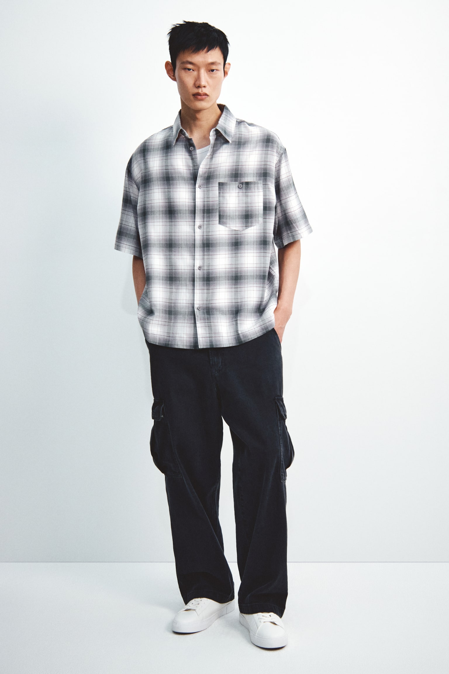 Regular-Fit Shirt - Dark gray/plaid/Dark gray/plaid - 4