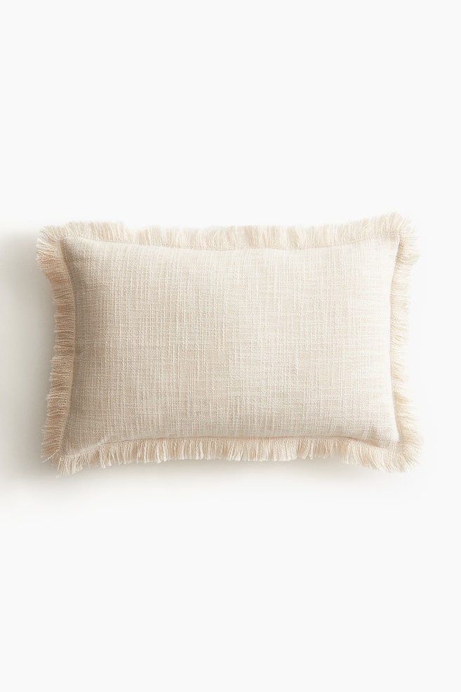 Slub weave cushion cover - Light beige/Sage green/Bright blue - 1
