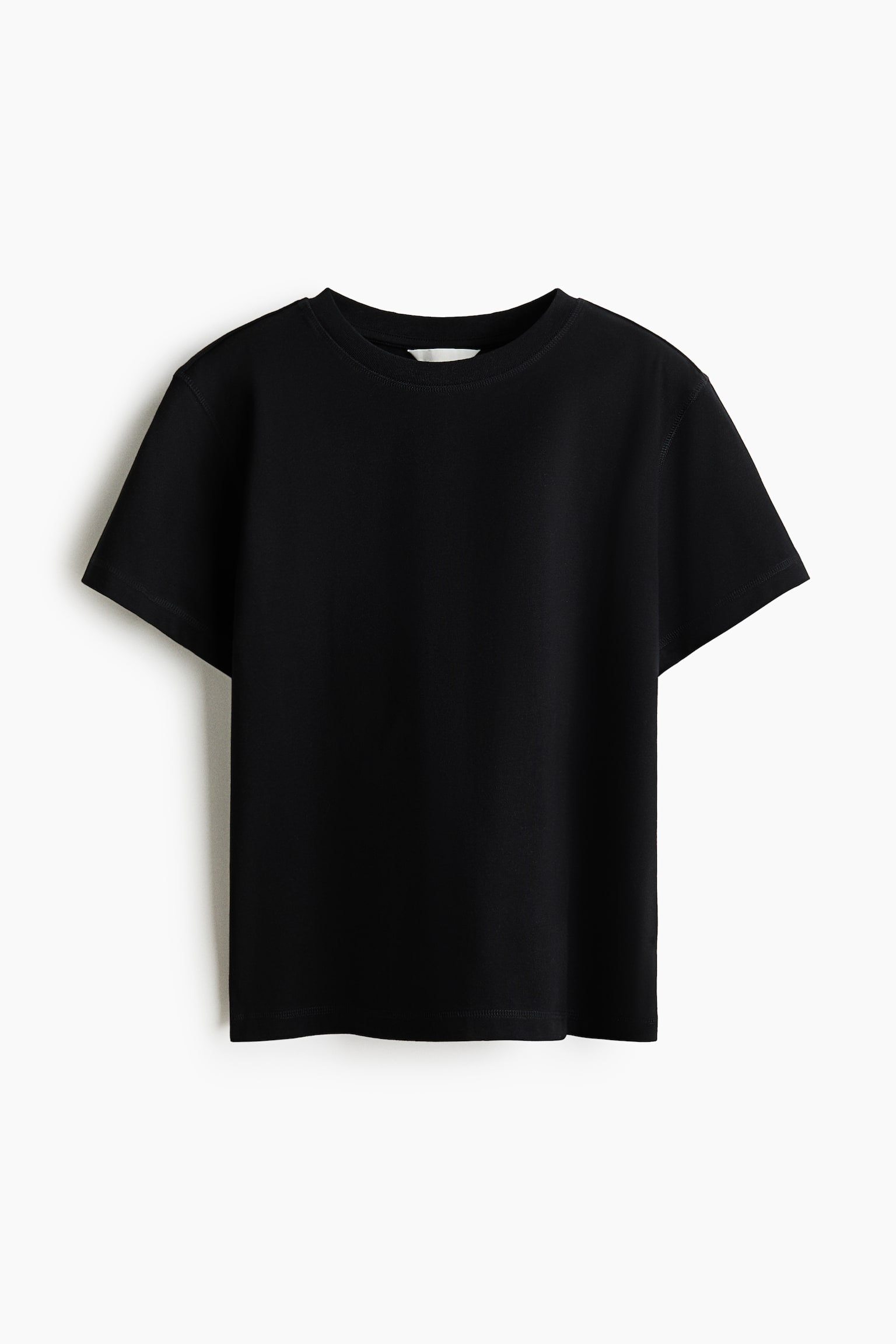 Oversized cotton T-shirt - Black/White/Navy blue/Brown/Light pink - 2