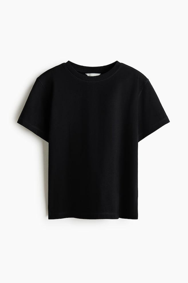 T-shirt oversize en coton - Noir/Vert olive/Blanc/Beige clair/Rose clair/Marron - 1