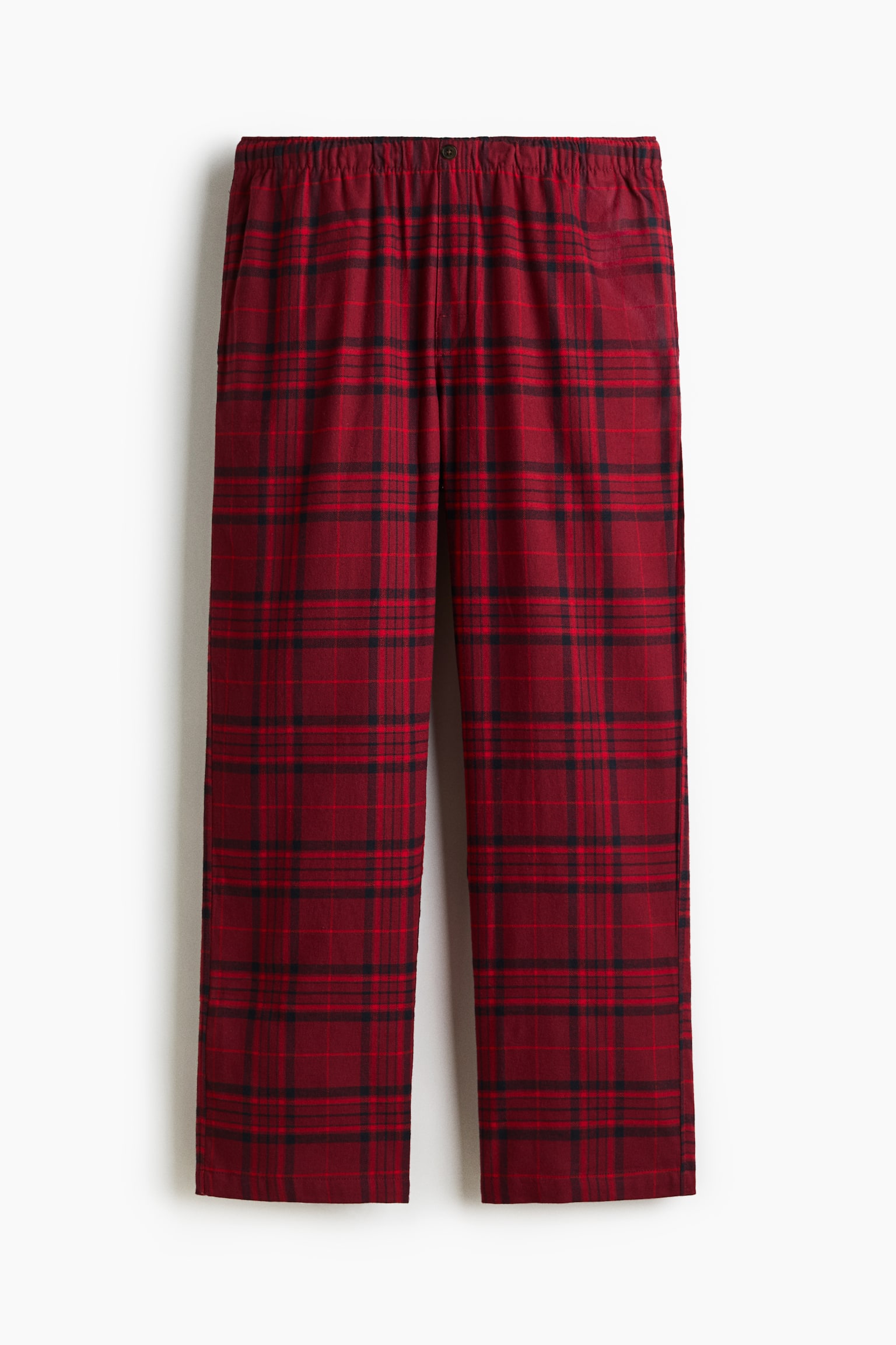 Flannel pyjama shirt and bottoms - Red/Checked/Dark blue/Checked/Dark blue/Checked - 9