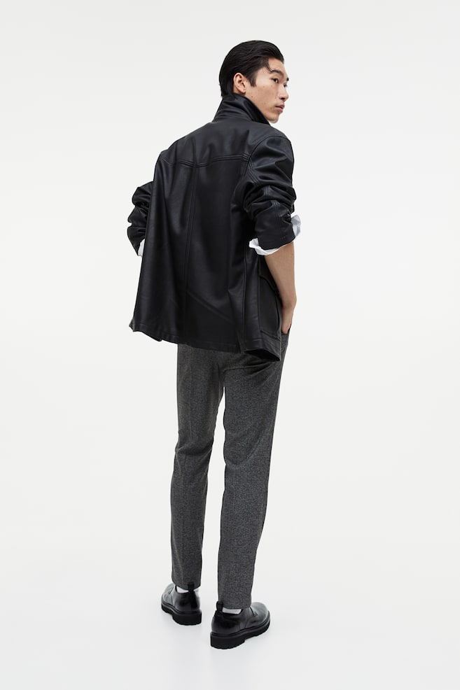 Slim Fit trousers - Dark grey marl/Black/Light grey/Checked/Light greige/Checked/dc - 3