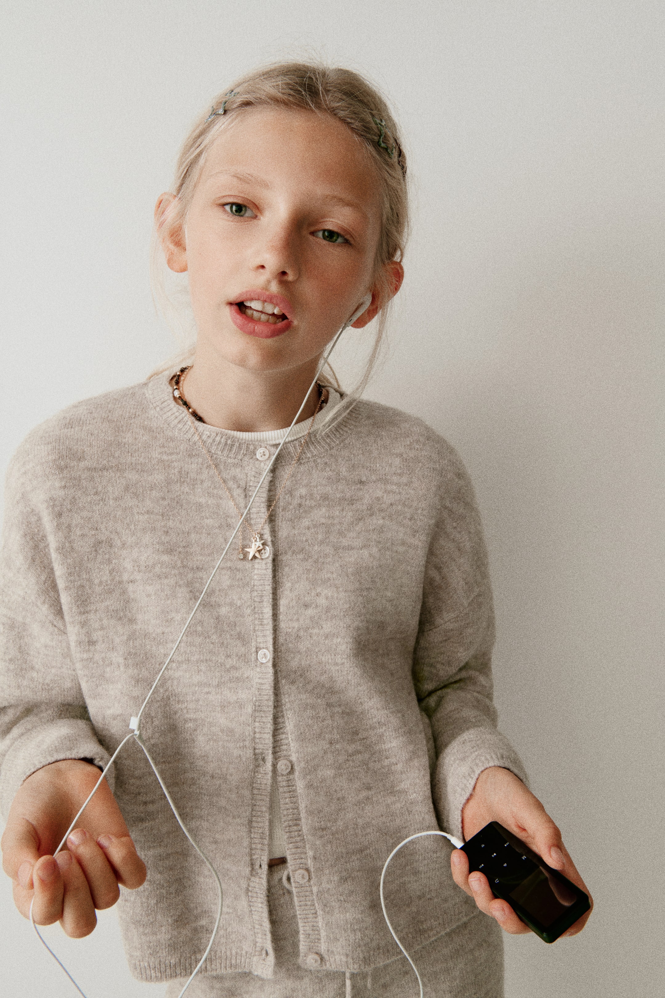 View larger image: Cardigan - Light beige marl - Kids | H&M 1