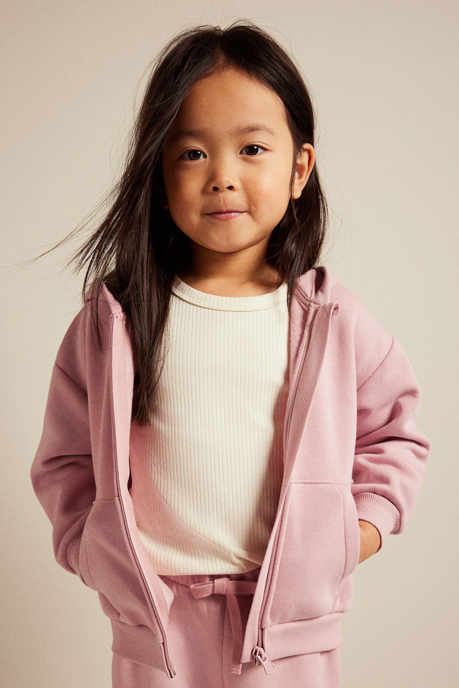 Hooded Jacket - Long sleeve - Regular length - Light pink - Kids | H&M US