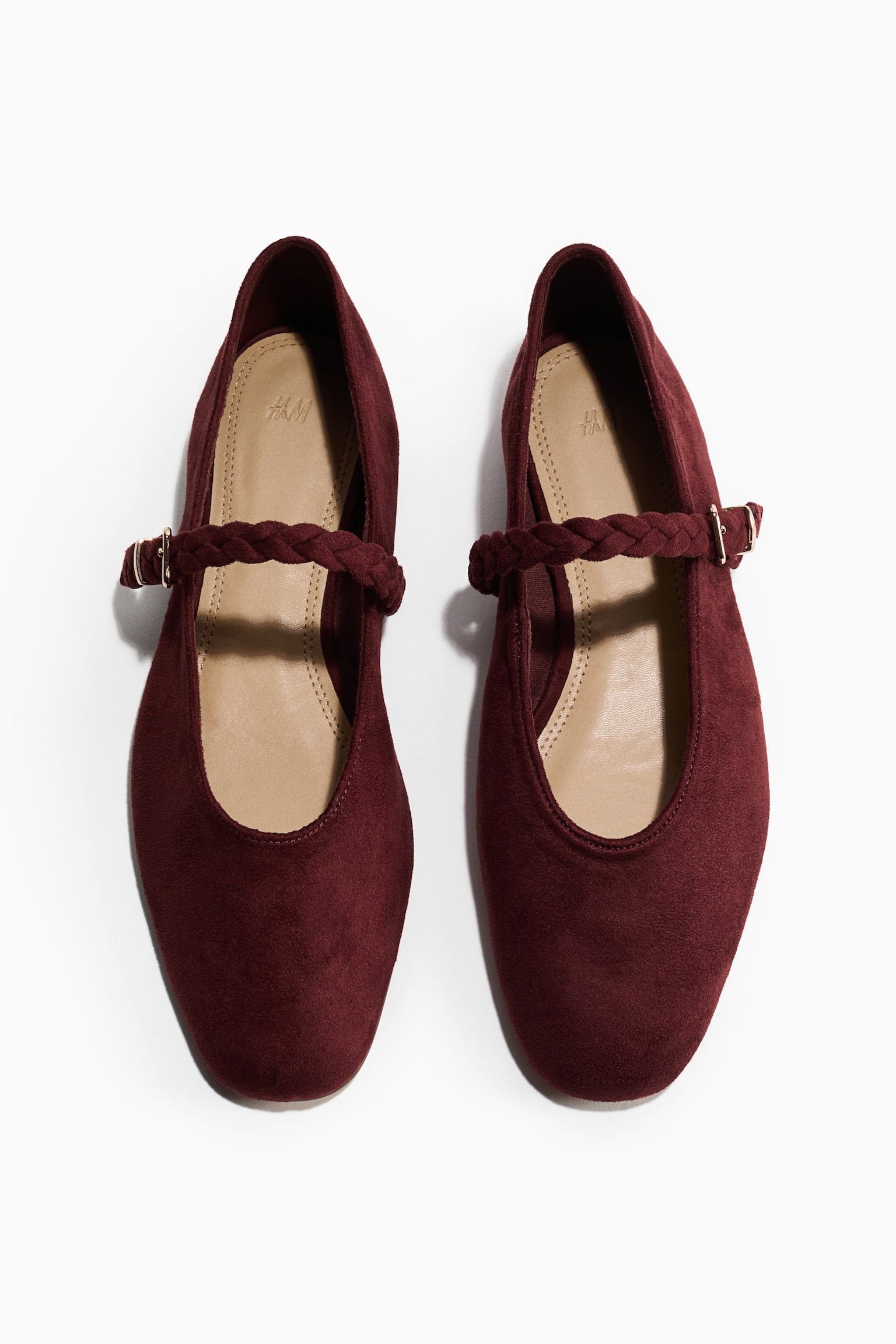Mary Jane ballet flats - Burgundy/Brown - 2