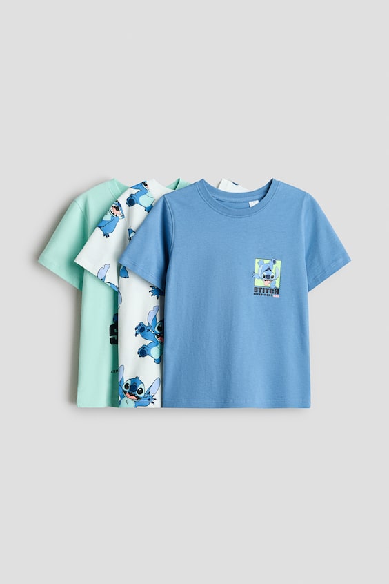 Детские футболки H&M 3-pack Printed T-shirts