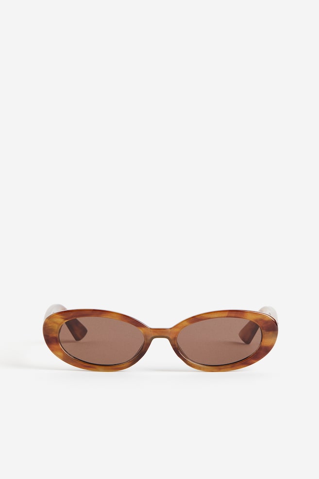 Ovale Sonnenbrille - Braun/Schildpattmuster - 1
