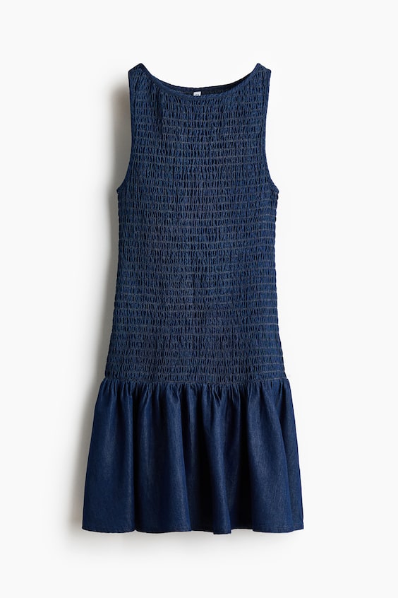 Женские платья H&M Smocked Denim Dress