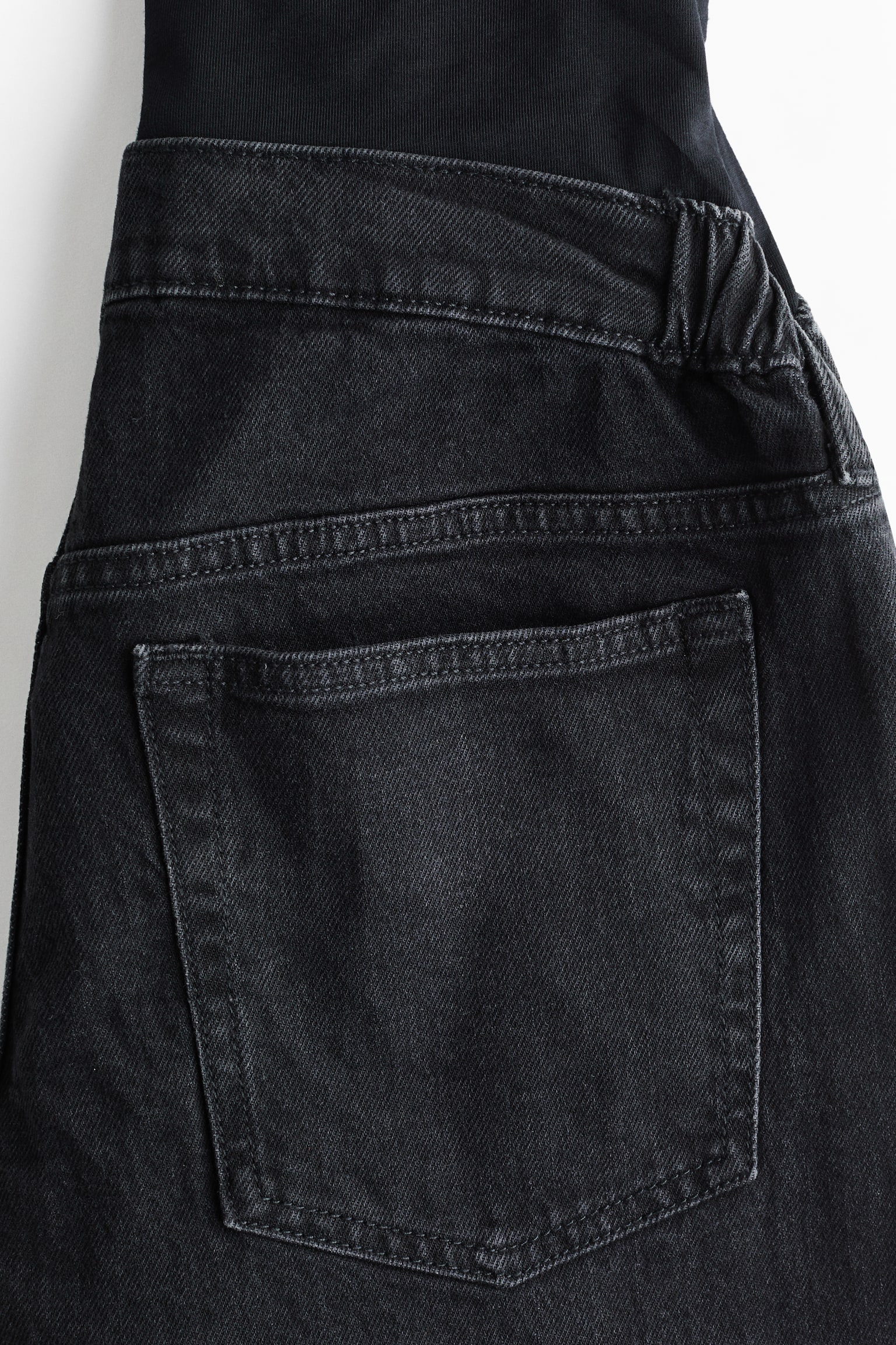 Женские джинсы H&M Mama Straight Ankle, цвет: Джинсовый чёрный — фото 4