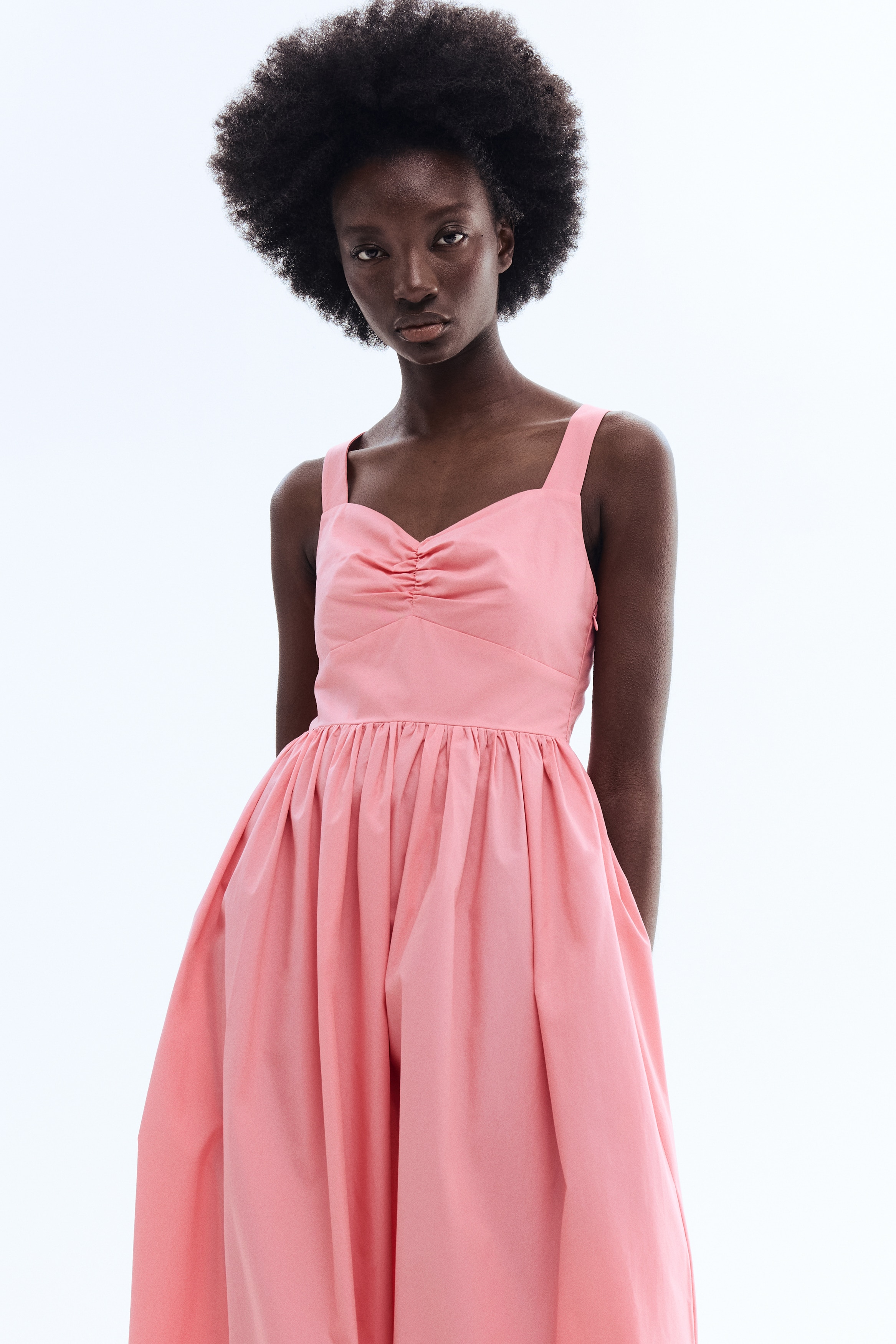strapless open back dress H&M Blue/Pink Floral Ruffle Neck Long Sleeve Smocked Cuff Dress NWT- S –  The Saved Collection
