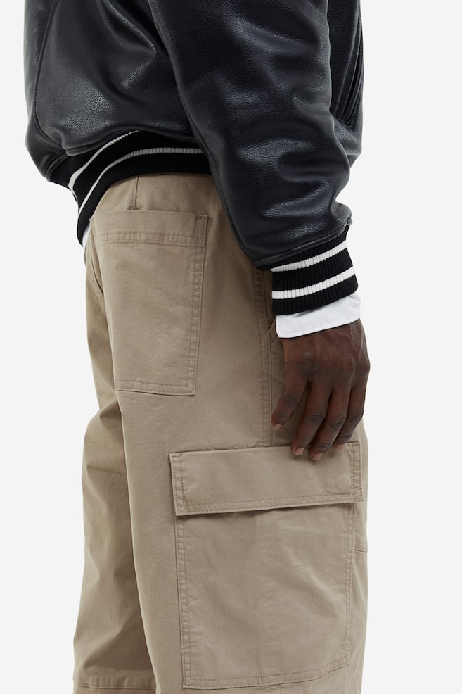Loose Fit Cargo trousers - Beige/Black/White - 7