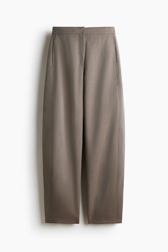 Barrel trousers - Dark mole/Black - 1