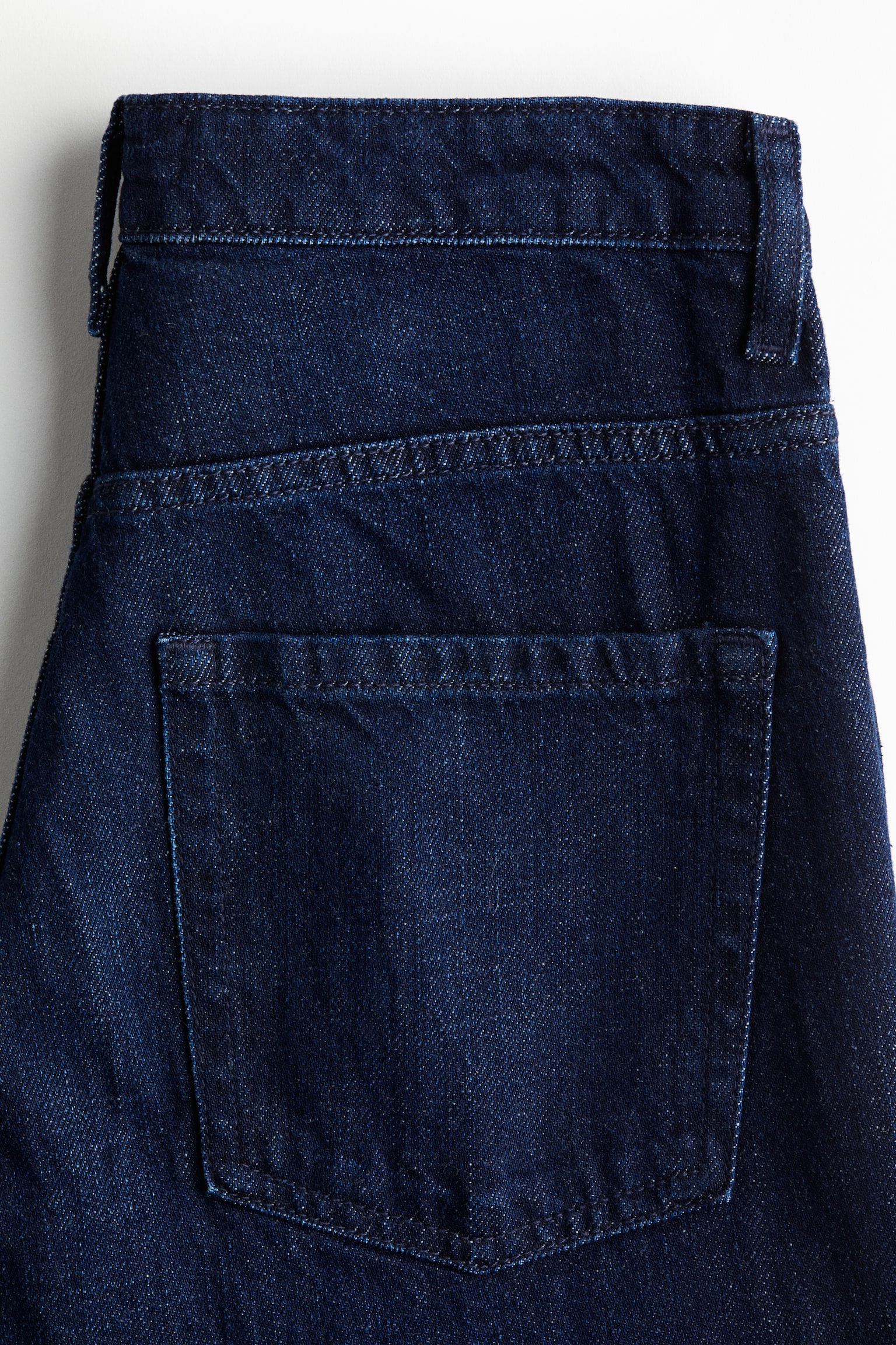 Женские джинсы H&M Straight High, цвет: Тёмный джинсовый синий — фото 3