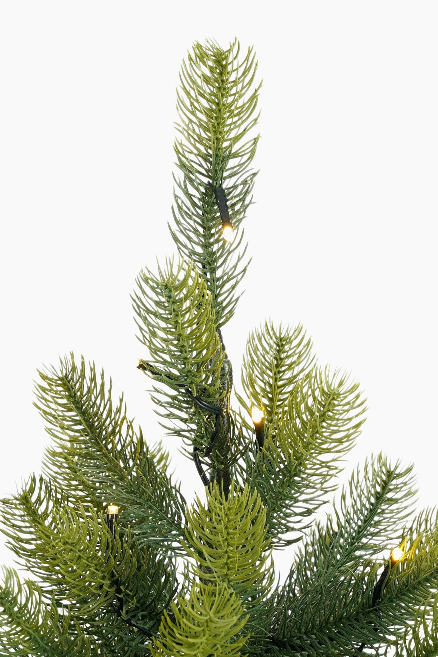 Kunstigt Juletræ Med Lys - Grøn - 5