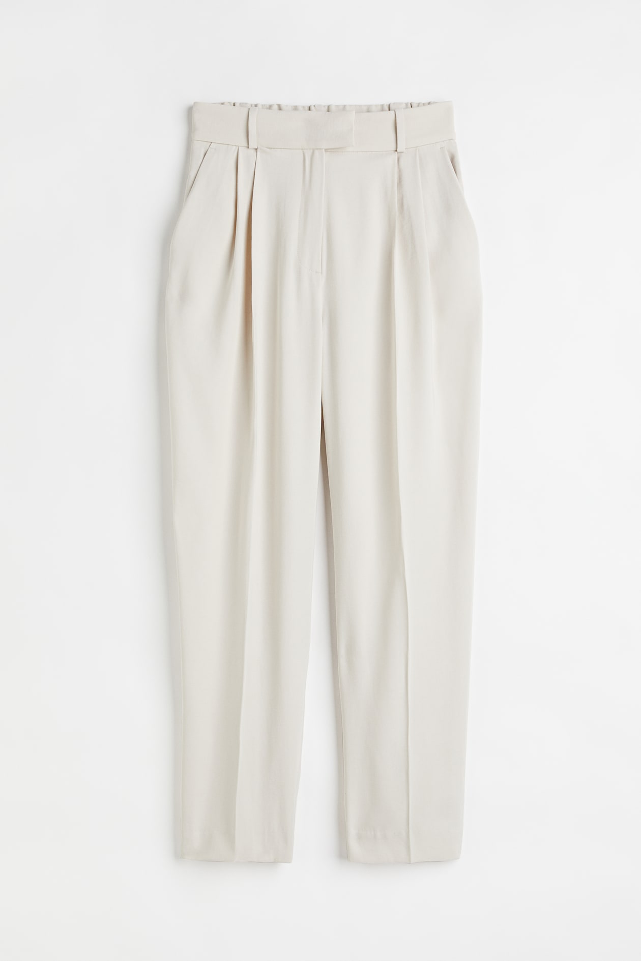 Ankle-length trousers - High waist - Ankle length - Cream - Ladies | H&M GB