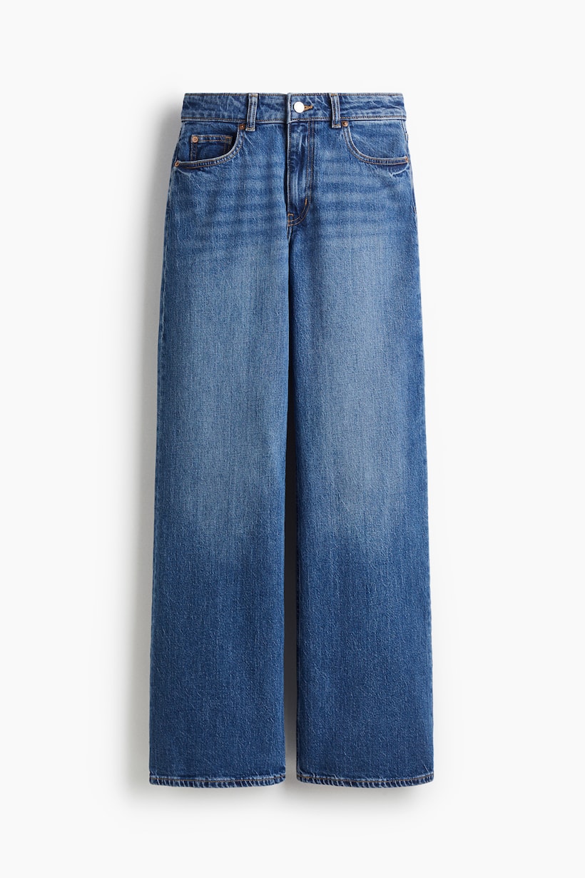 Women's Straight Leg Slim Fit Jeans High Low H&M US
