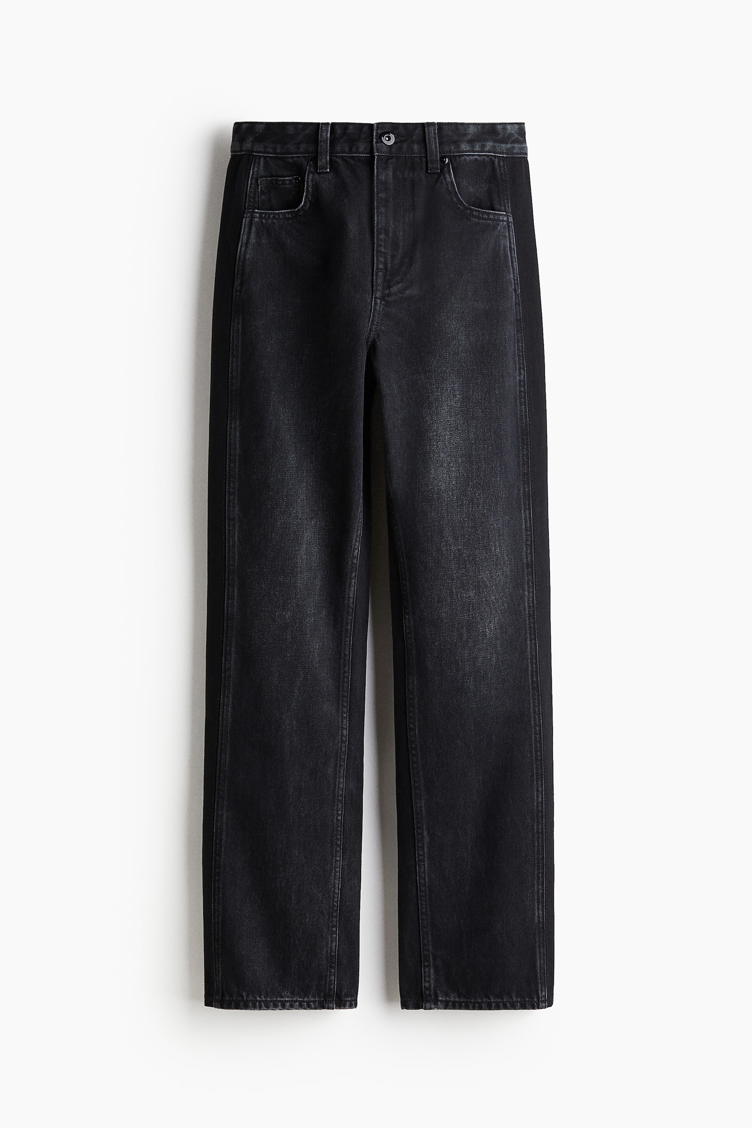 Jeans cu croială dreaptă - Negru - 2