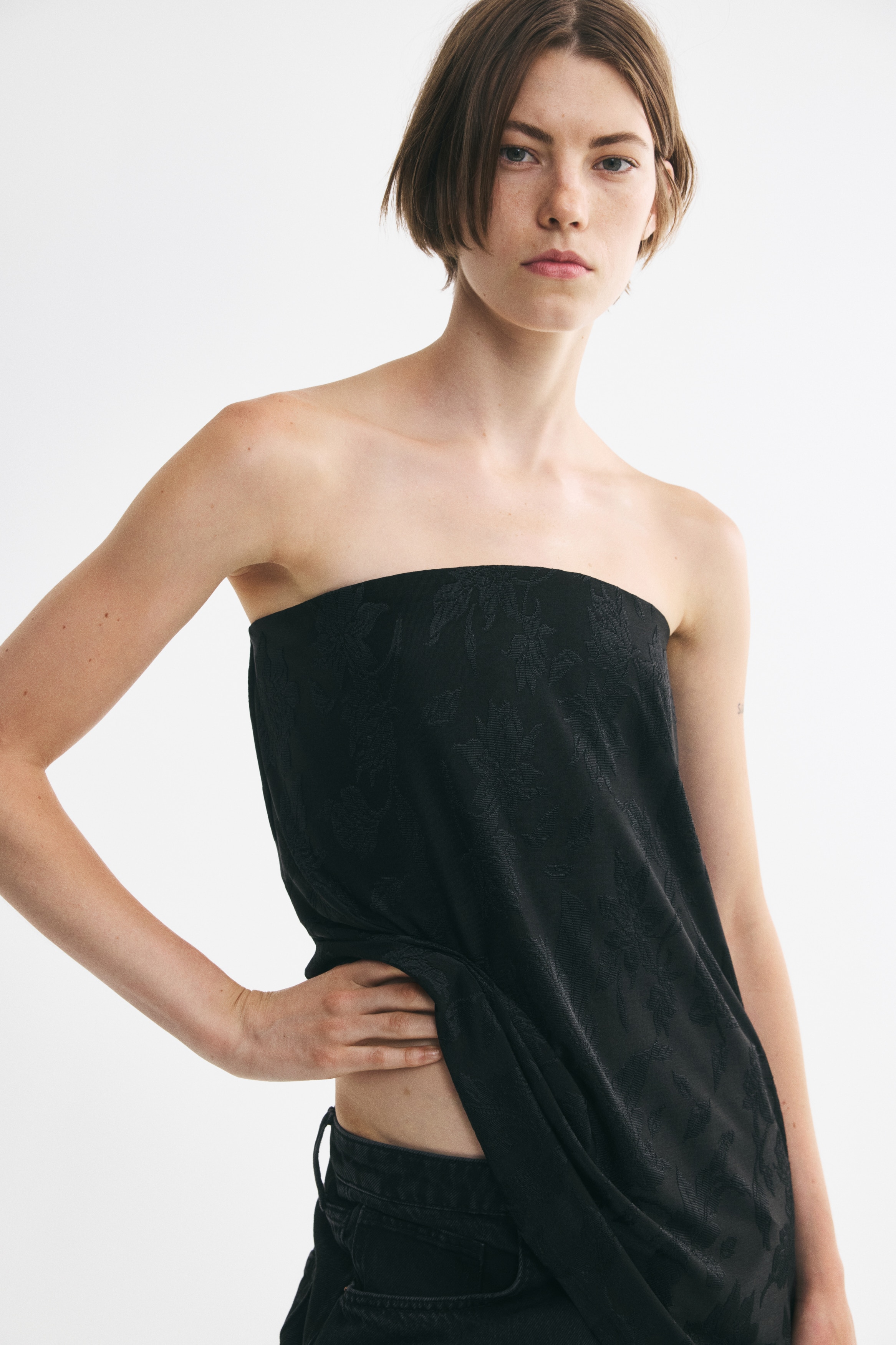 Jacquard-jersey bandeau topModel
