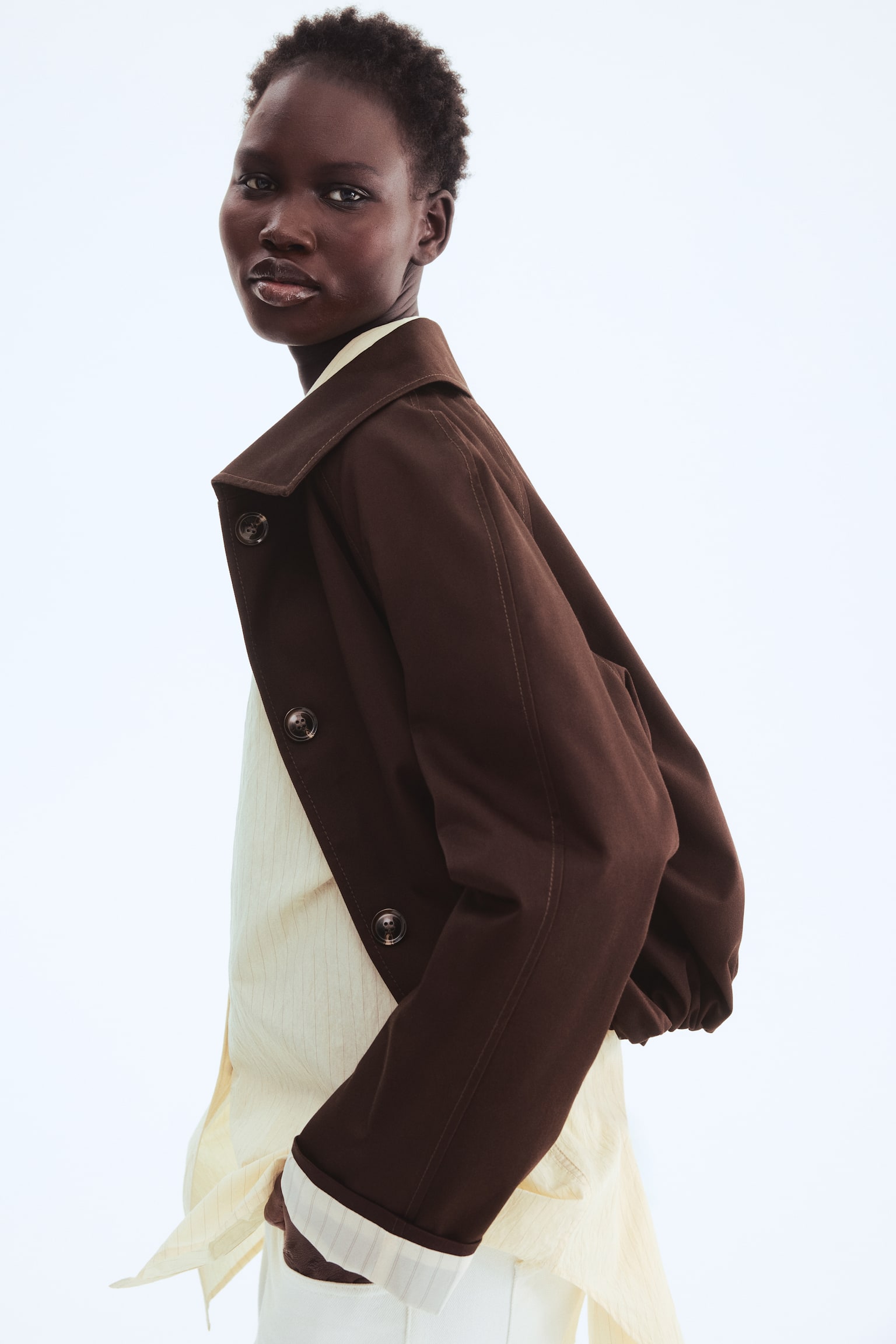 Twill jacket - Dark brown/Dark beige/Dusty pink - 3