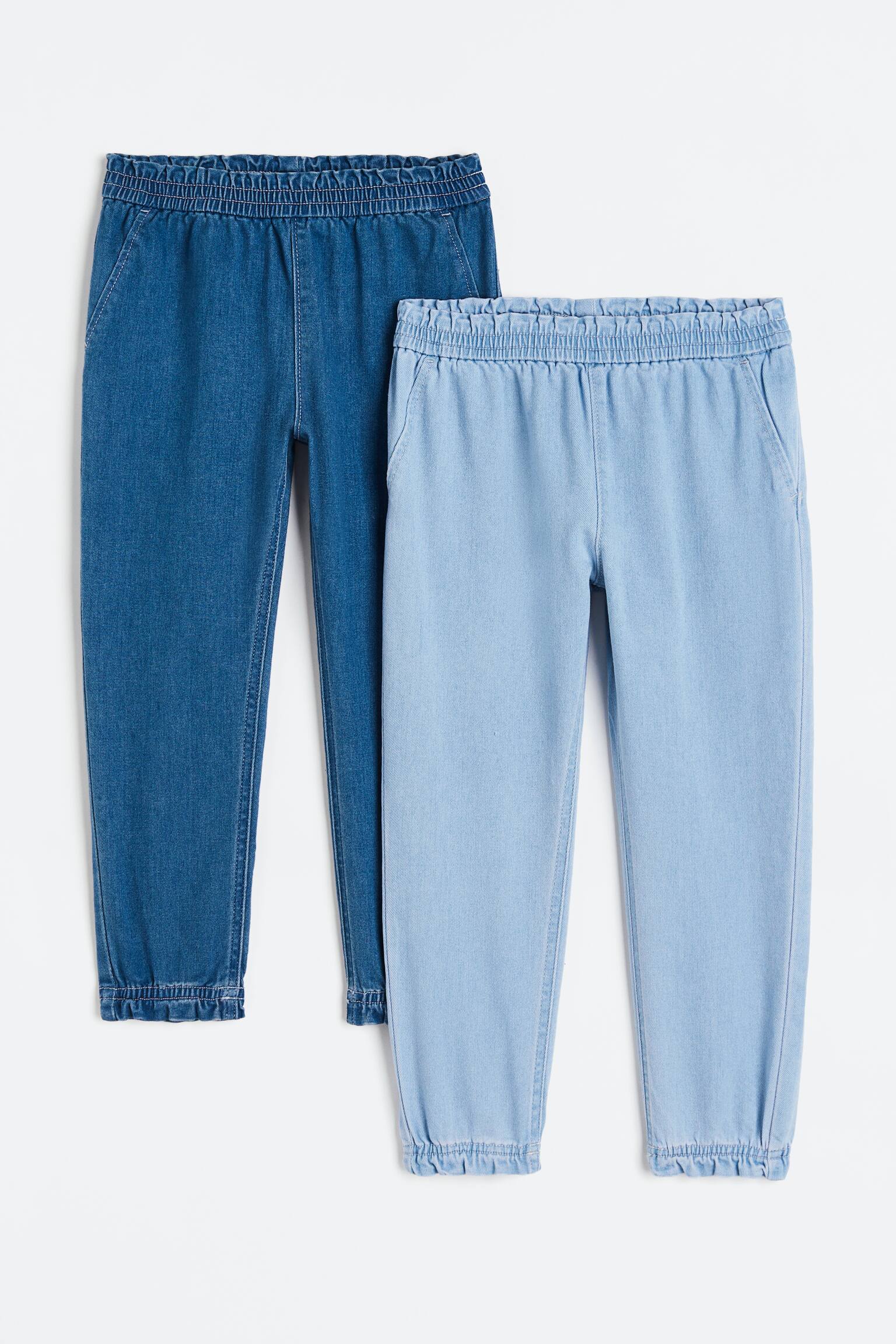 2-pack Denim Joggers - Denim blue/Light denim blue/Light denim blue/Black - 1